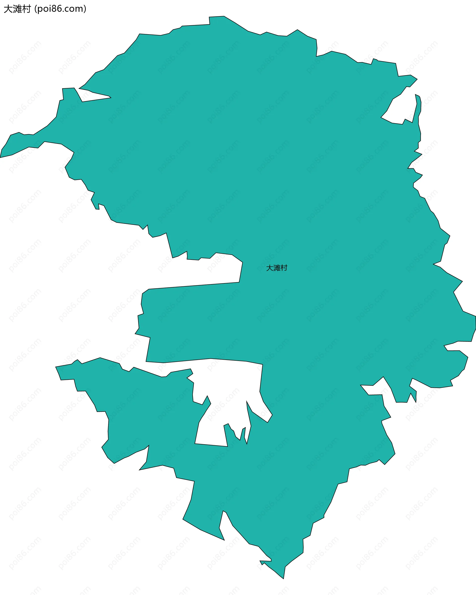 大滩村边界地图