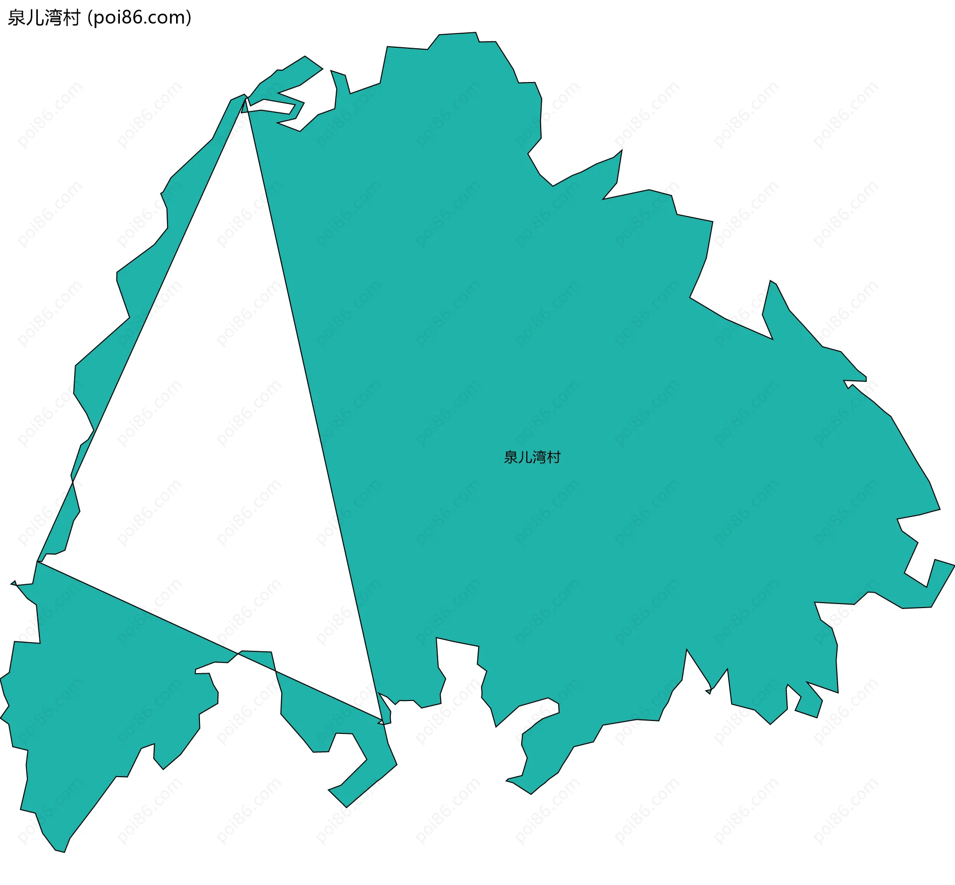 泉儿湾村边界地图