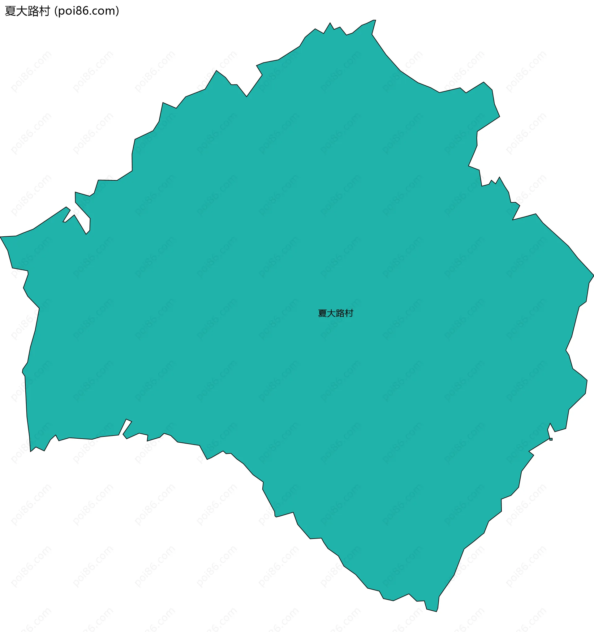 夏大路村边界地图