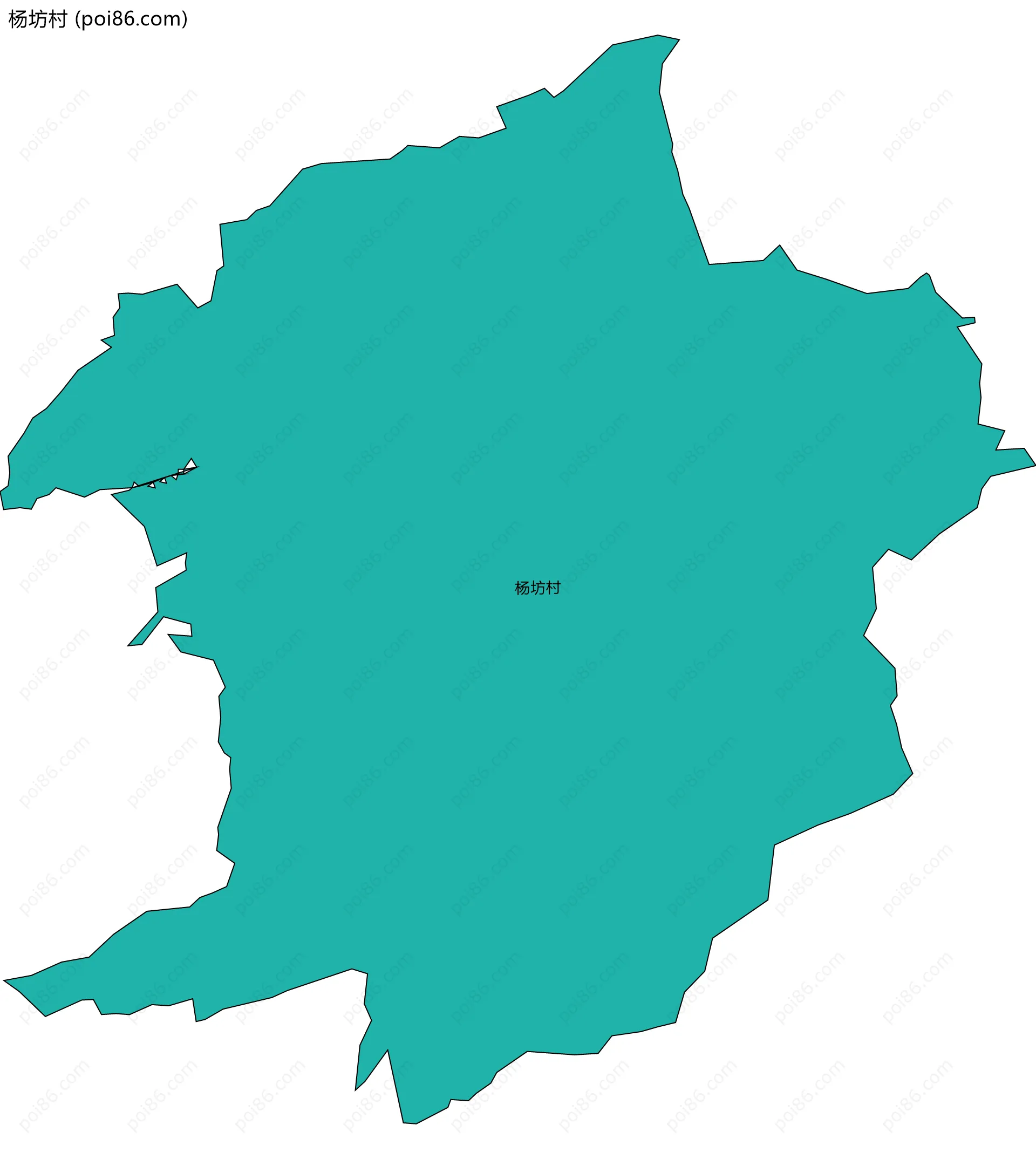 杨坊村边界地图