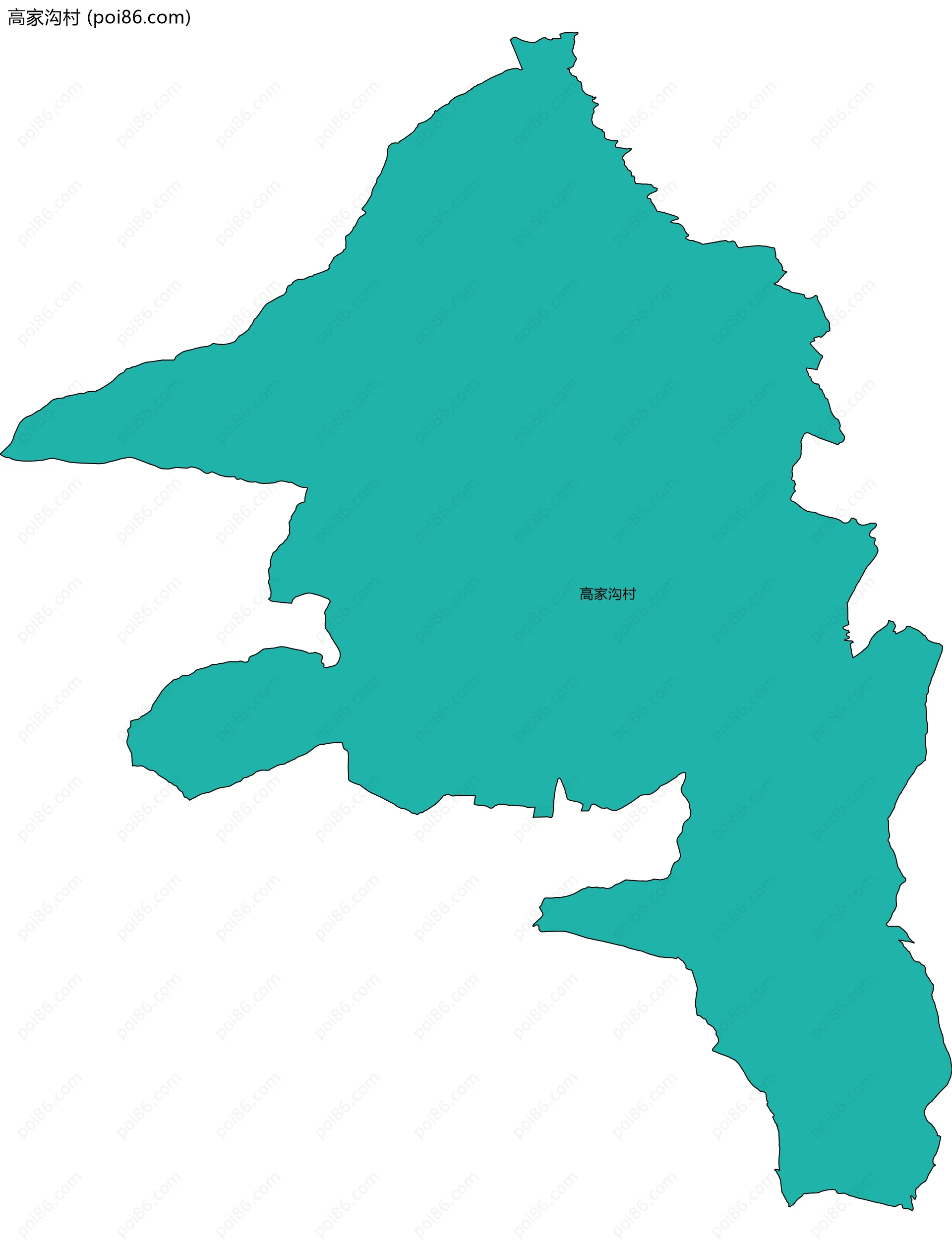 高家沟村边界地图