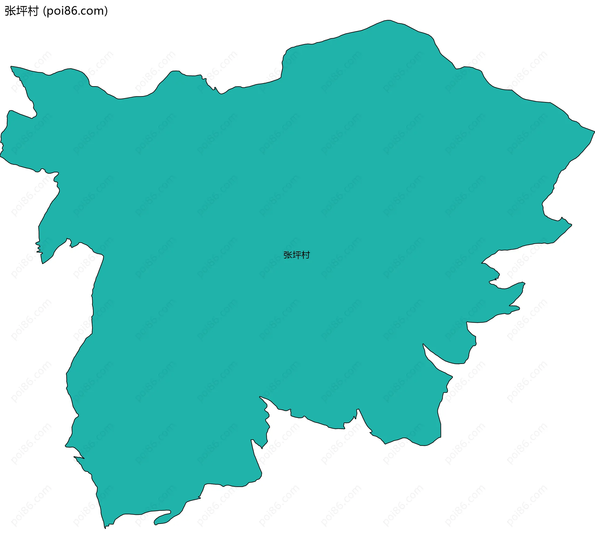 张坪村边界地图