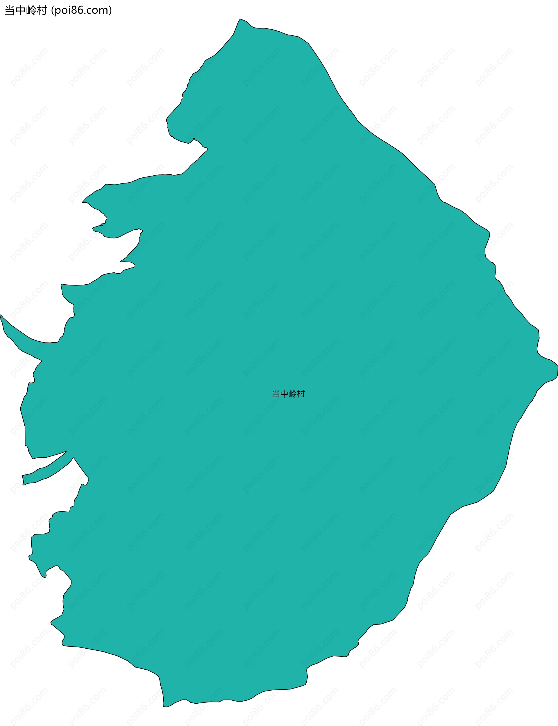 当中岭村边界地图