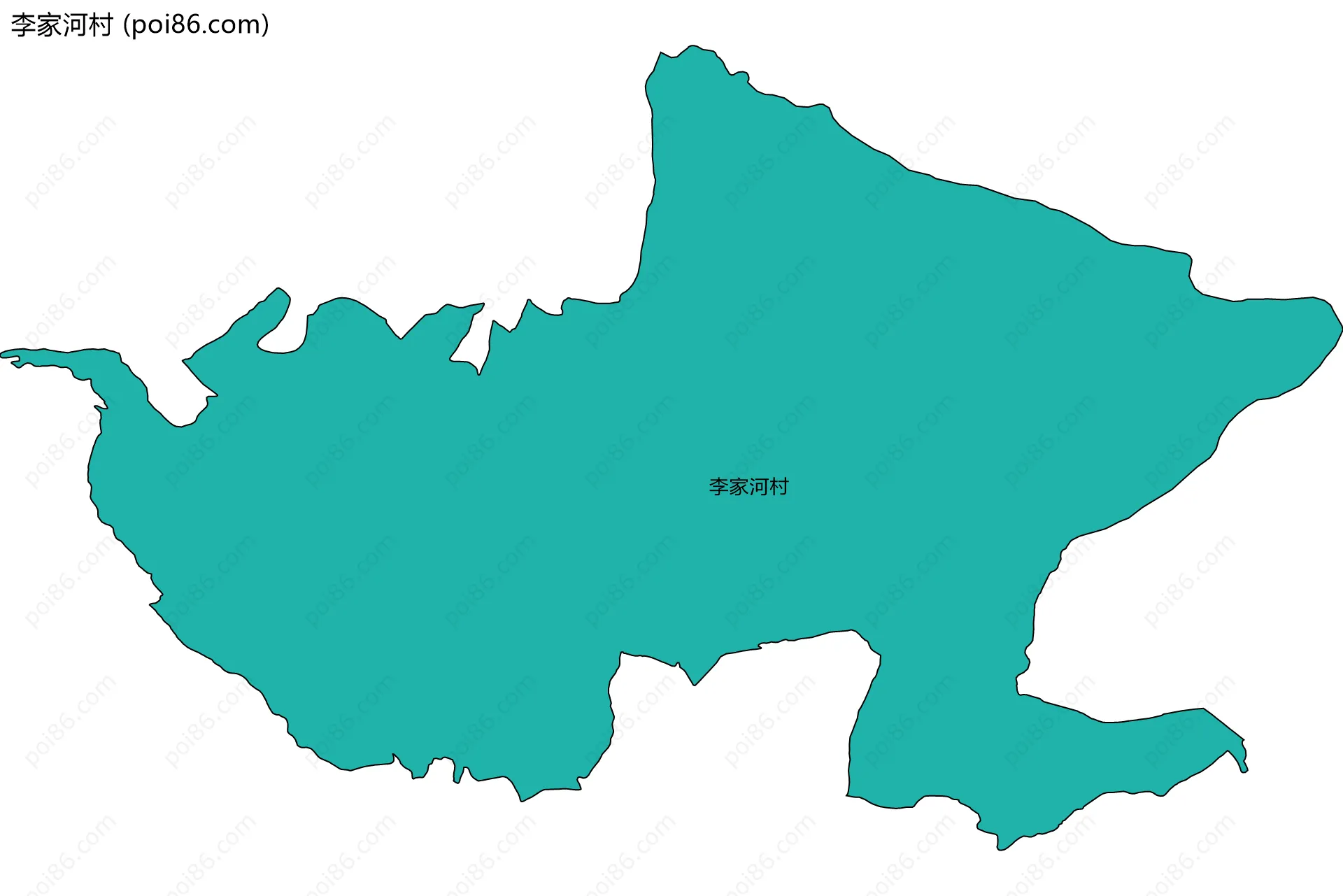 李家河村边界地图