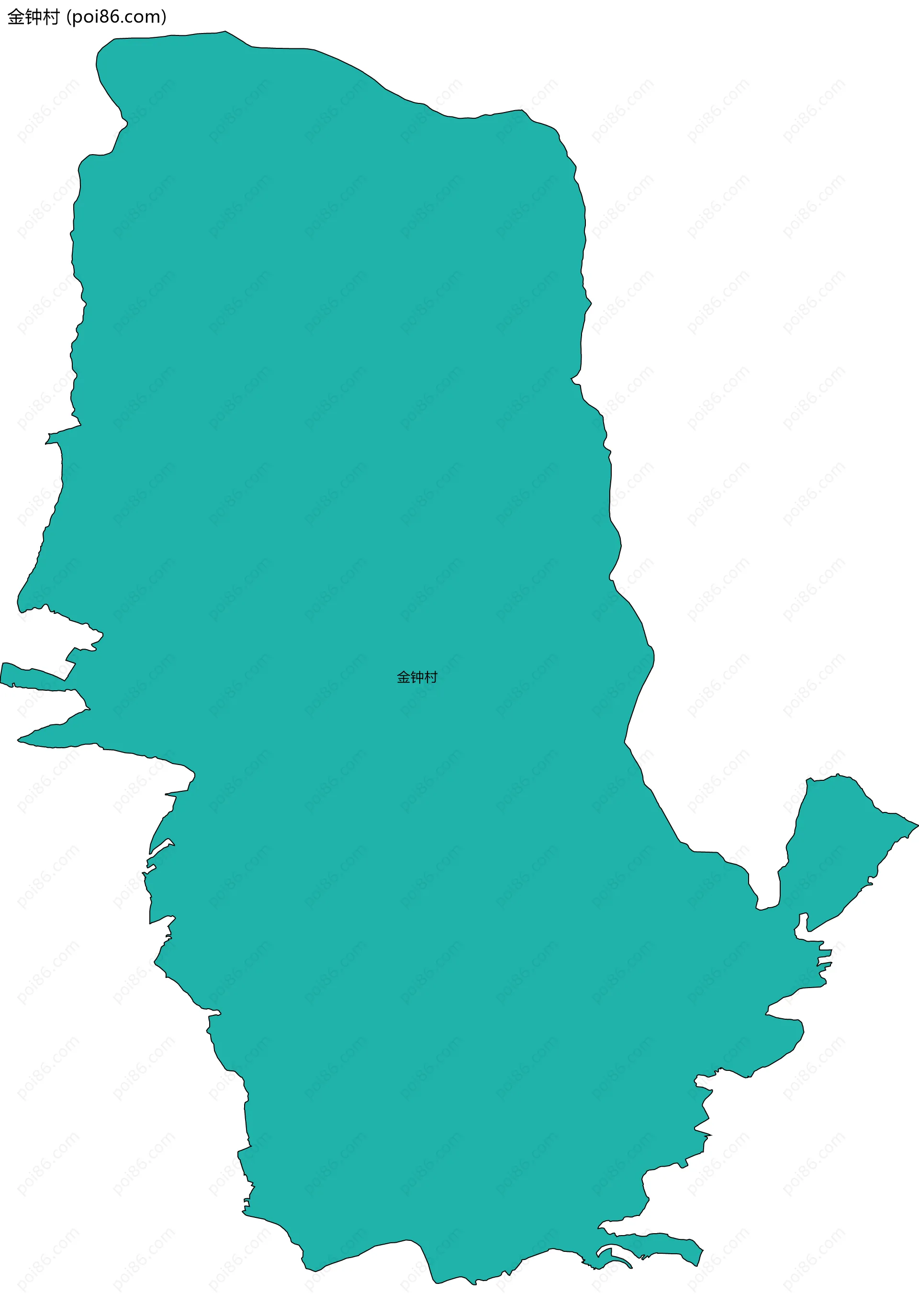 金钟村边界地图