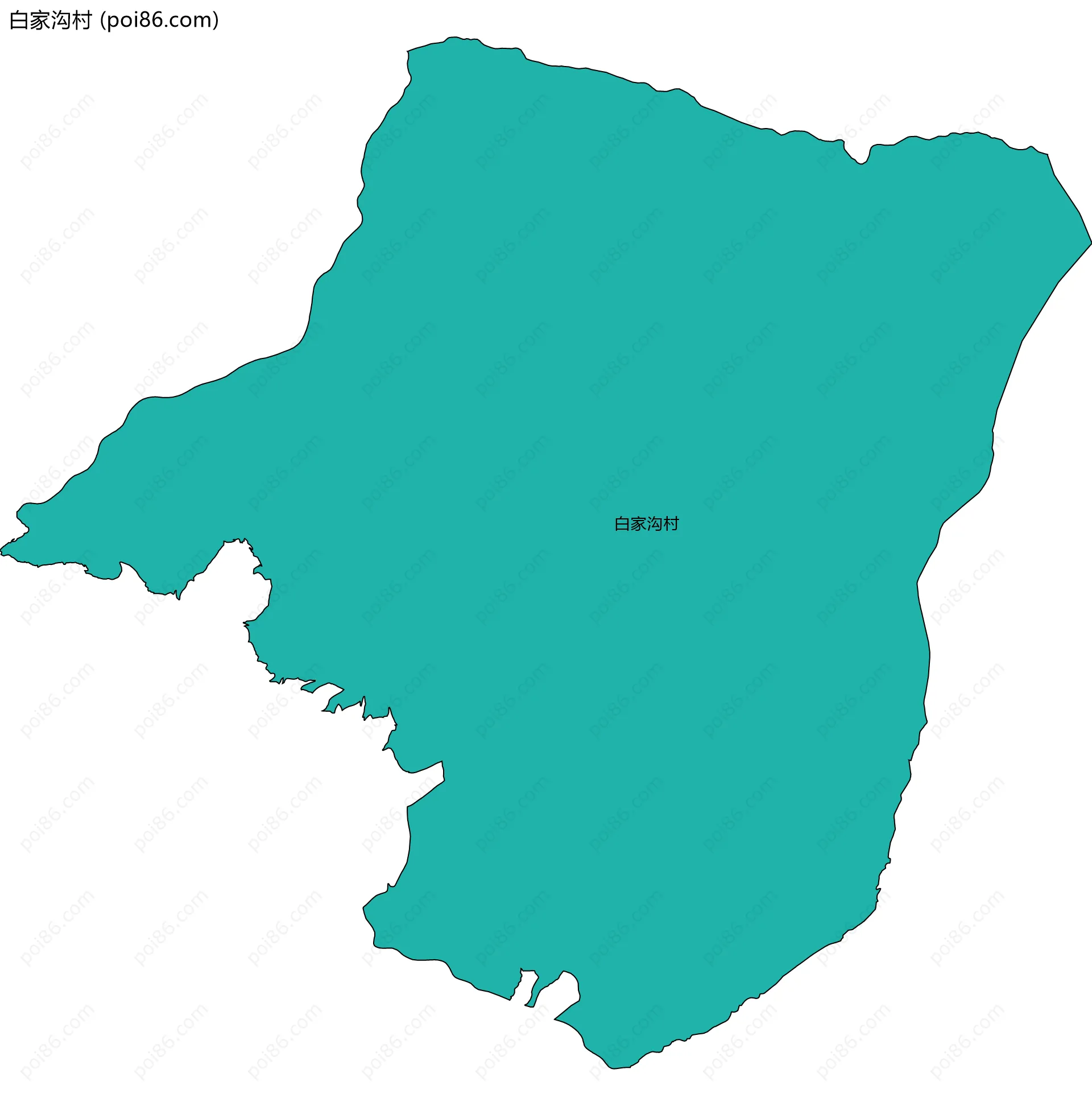 白家沟村边界地图