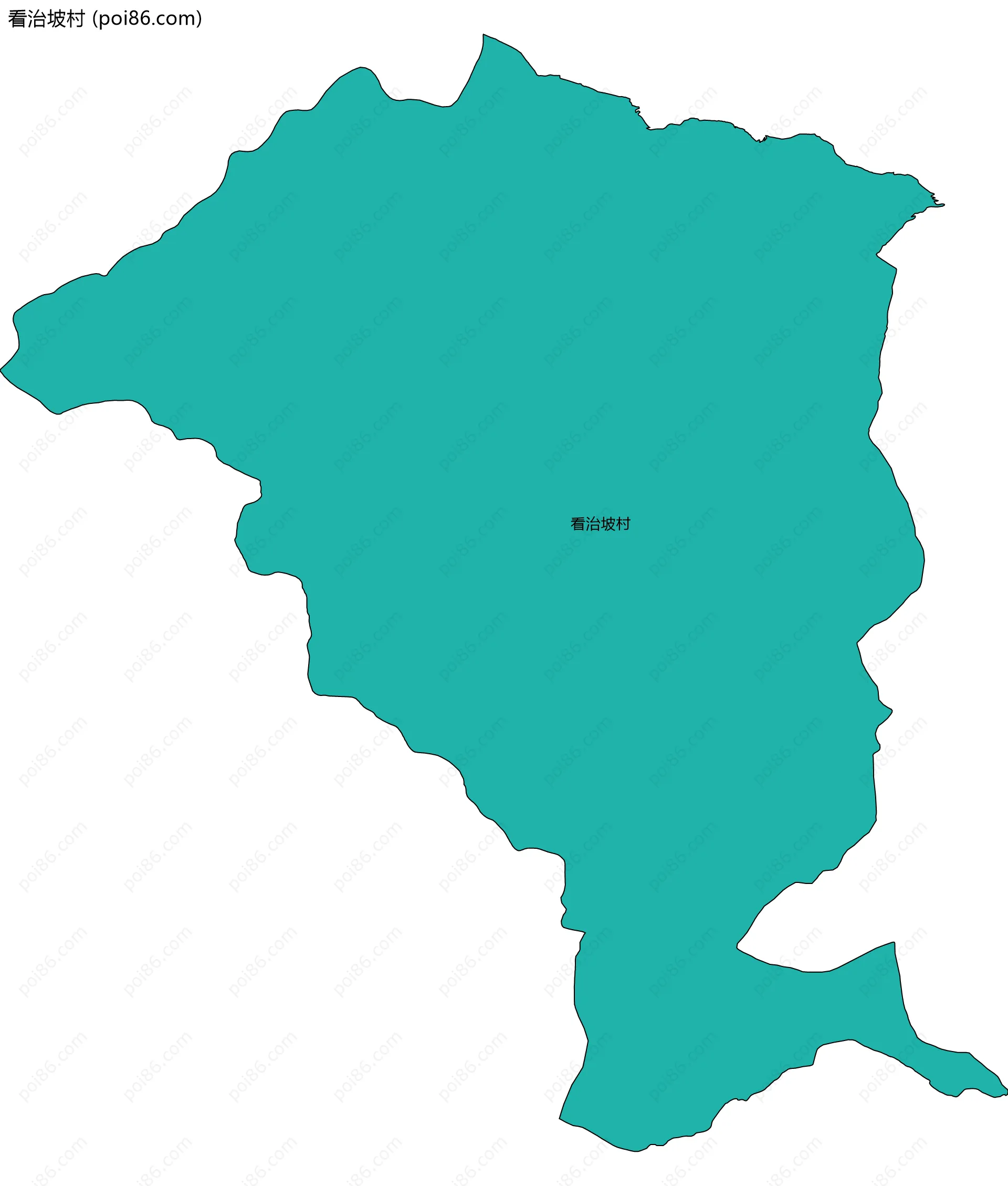 看治坡村边界地图