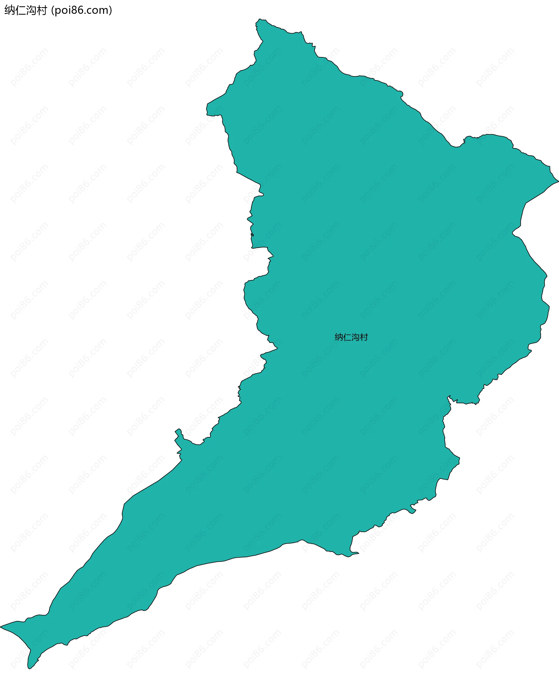 纳仁沟村边界地图