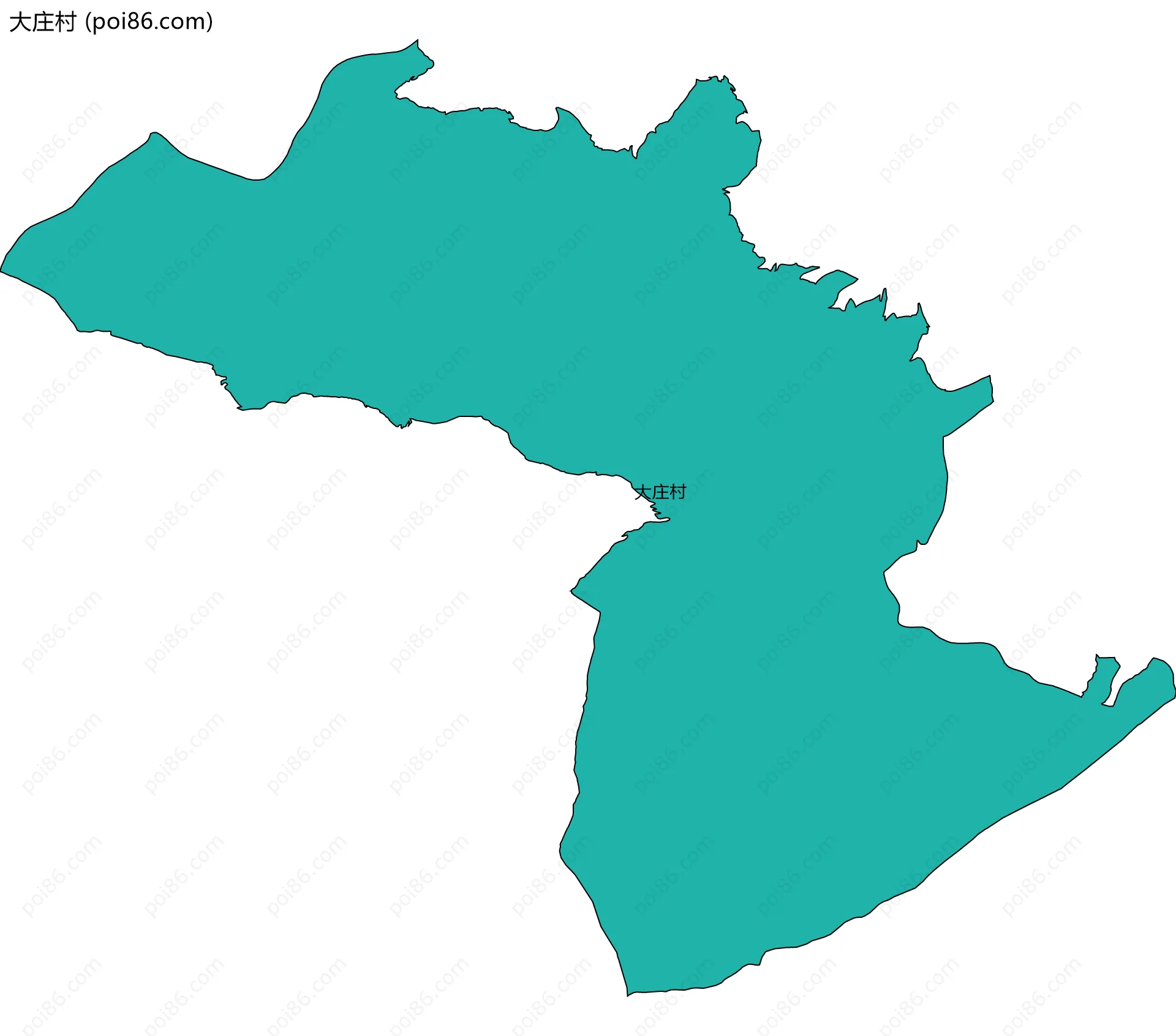 大庄村边界地图