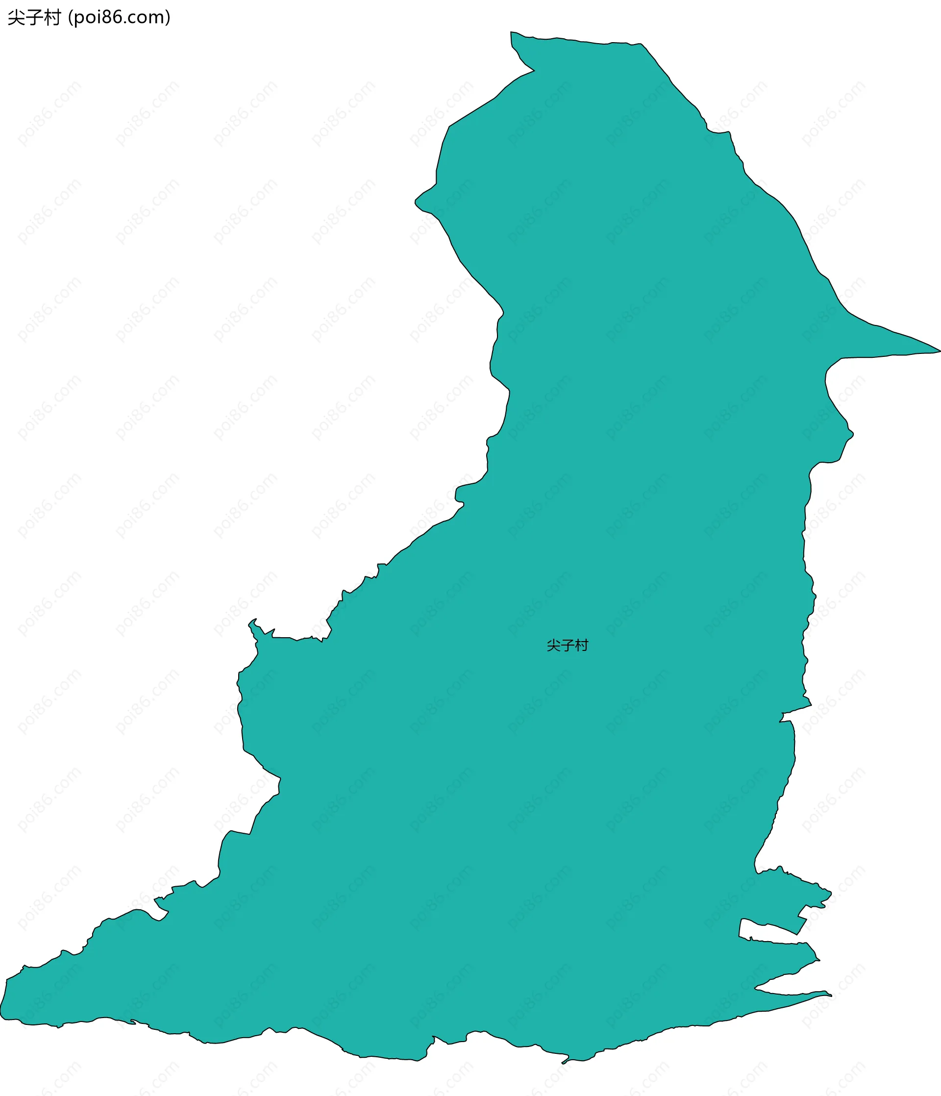 尖子村边界地图