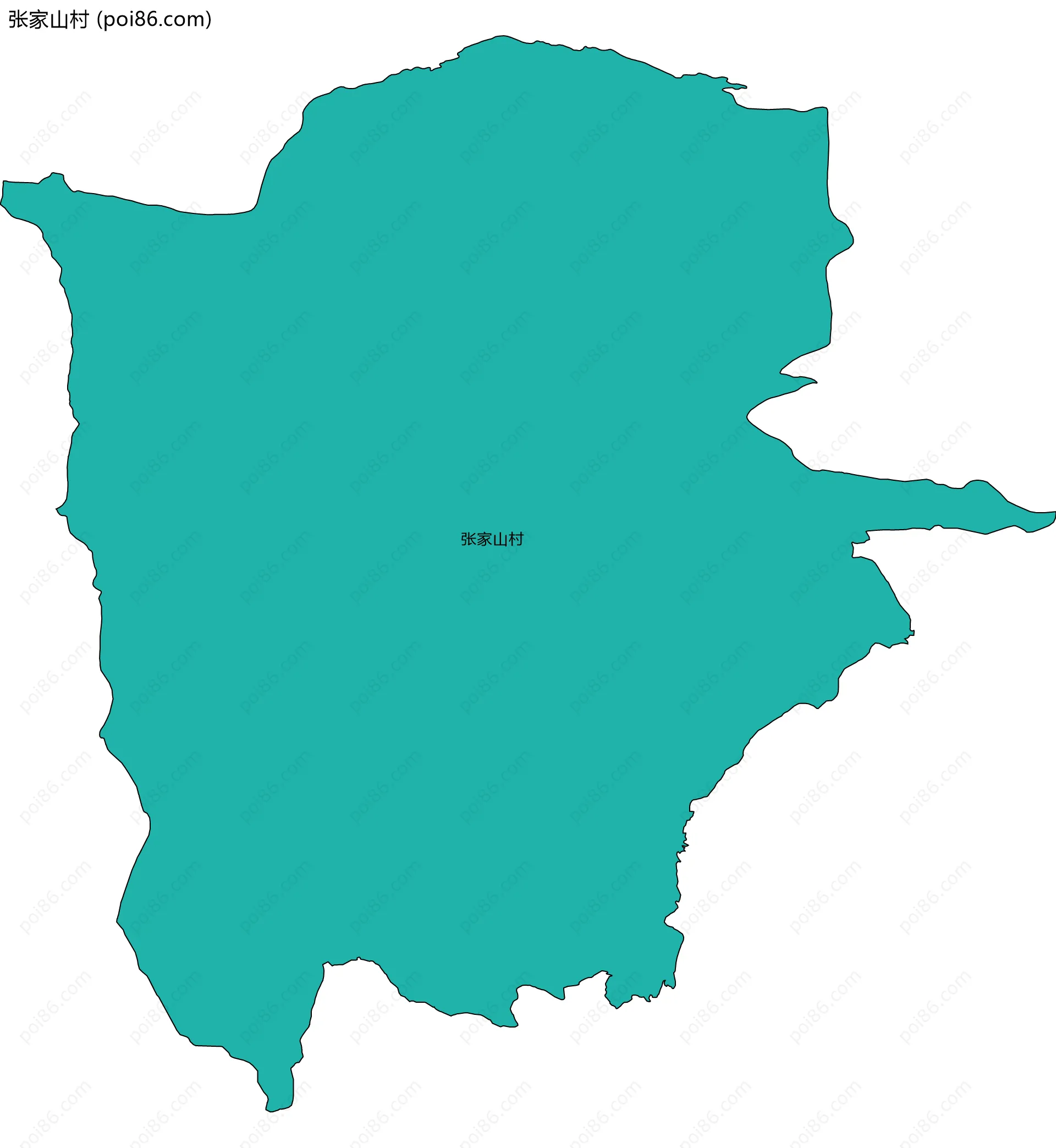 张家山村边界地图