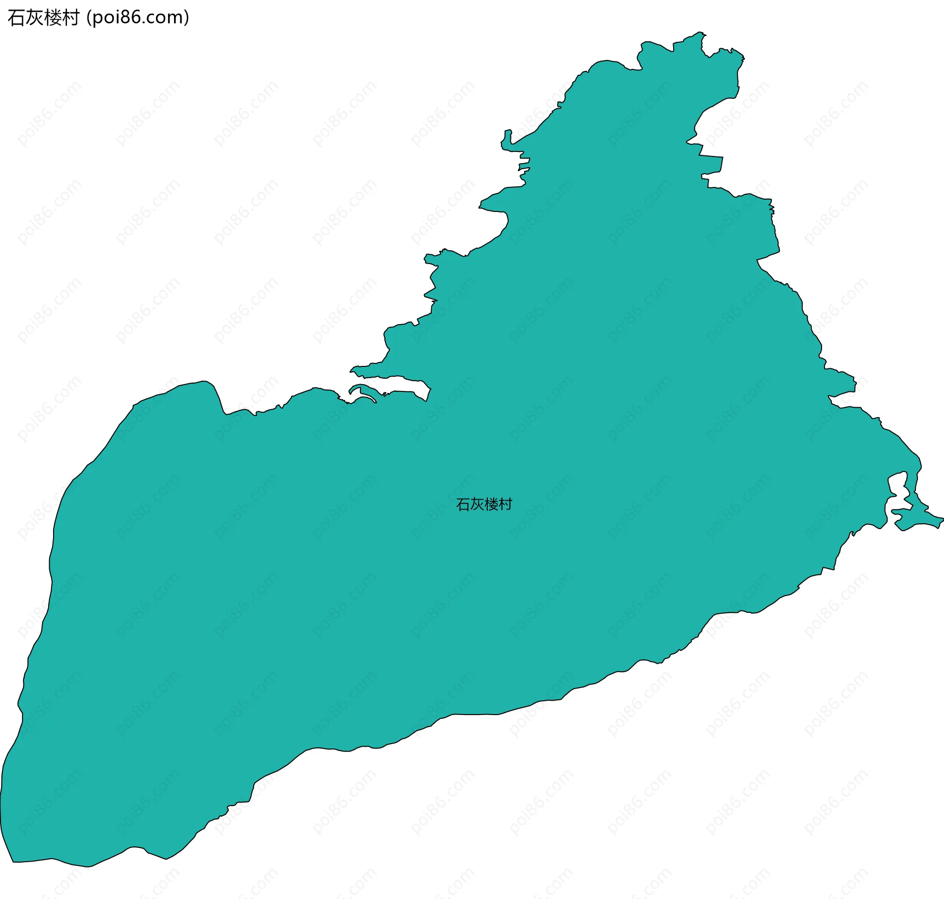 石灰楼村边界地图