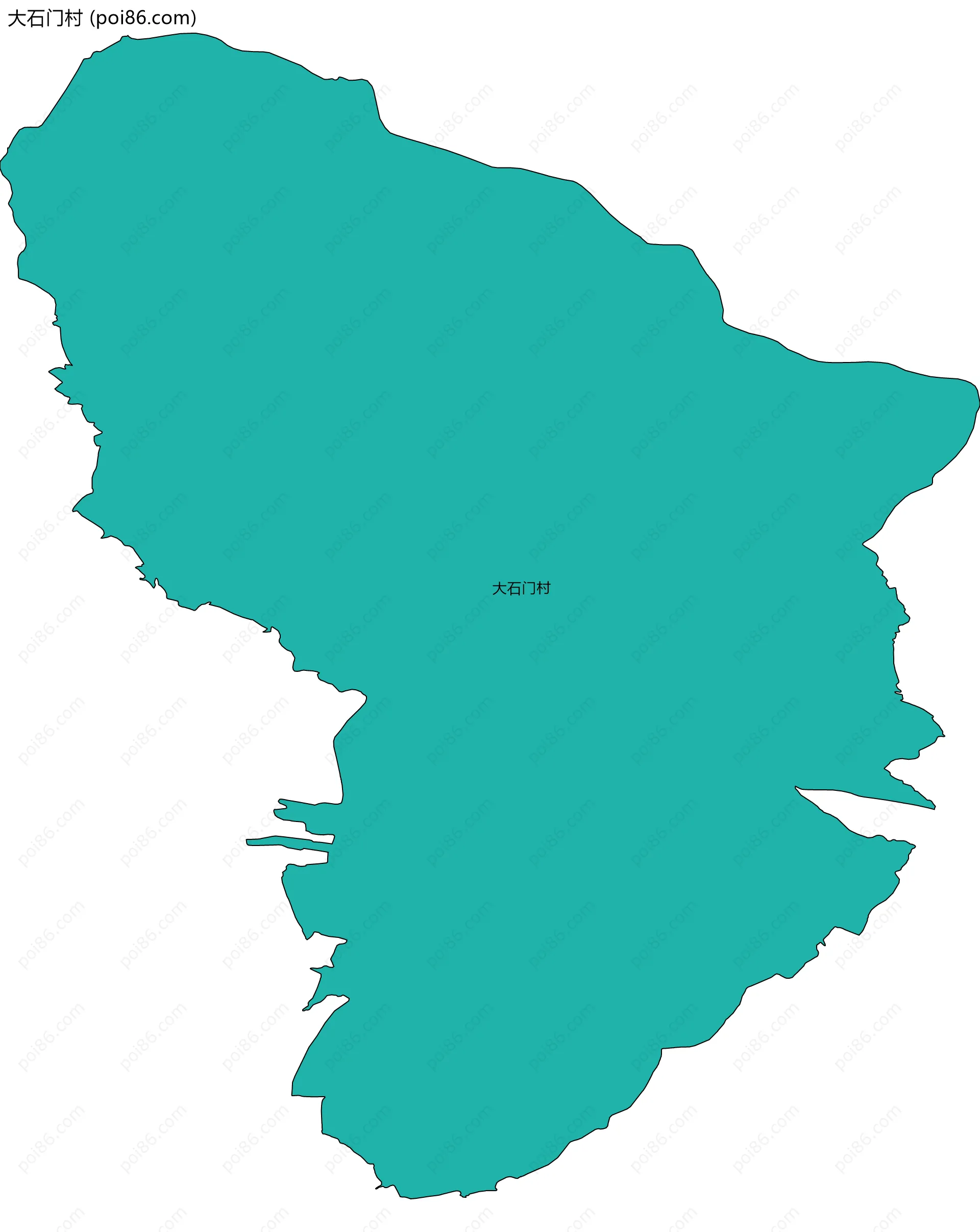 大石门村边界地图