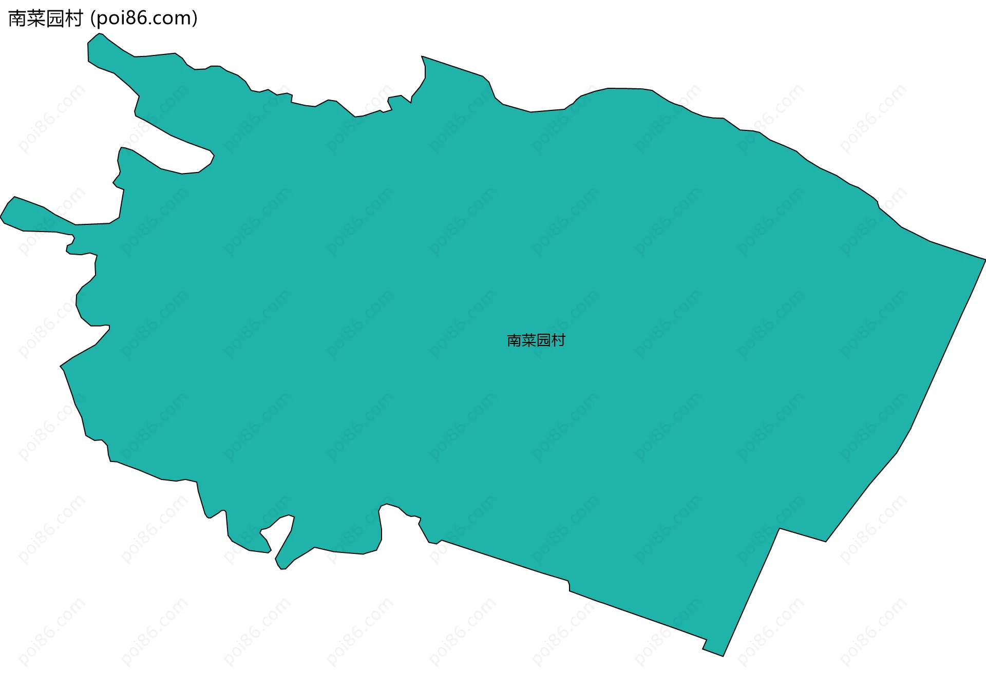 南菜园村边界地图