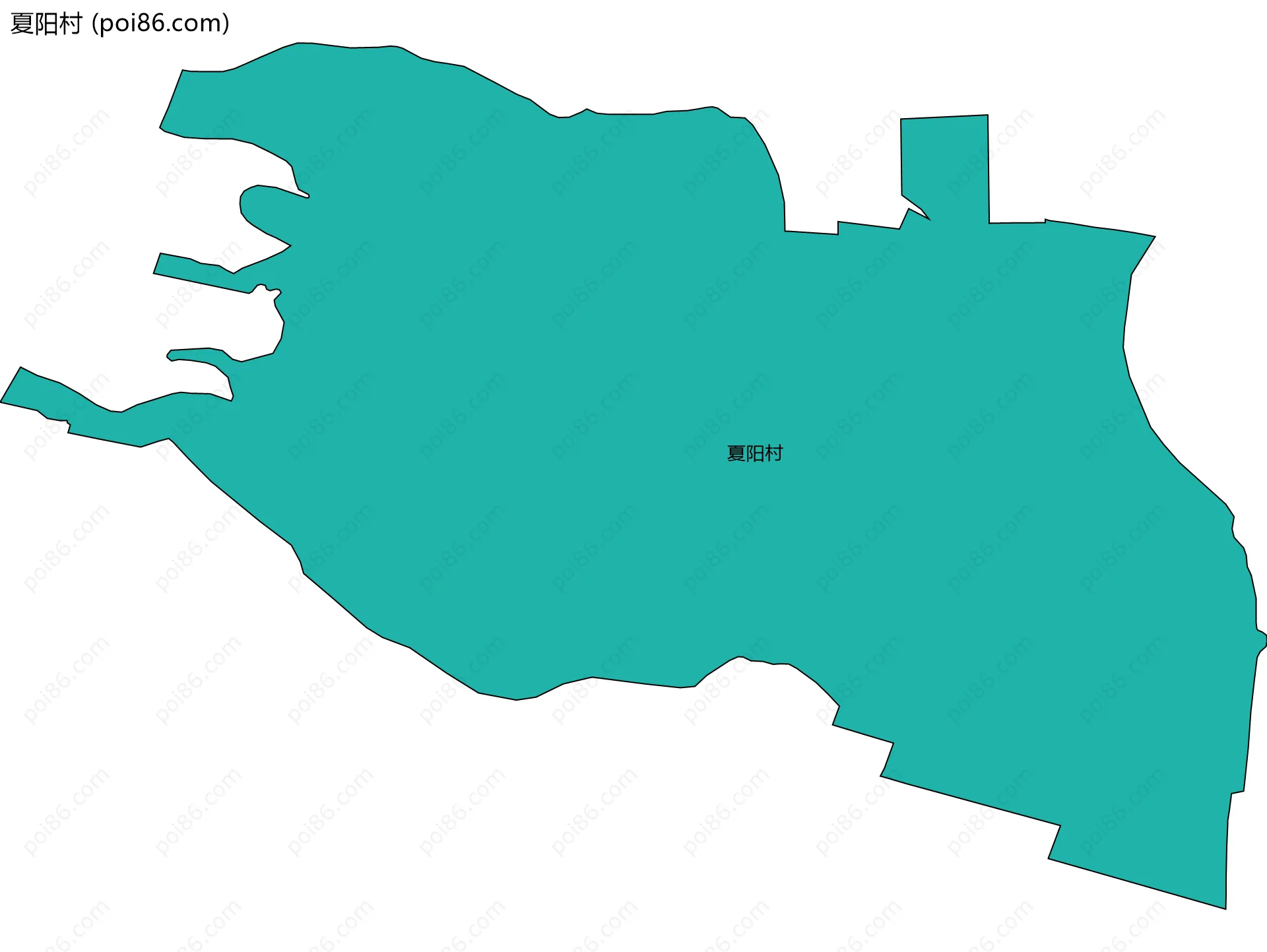 夏阳村边界地图