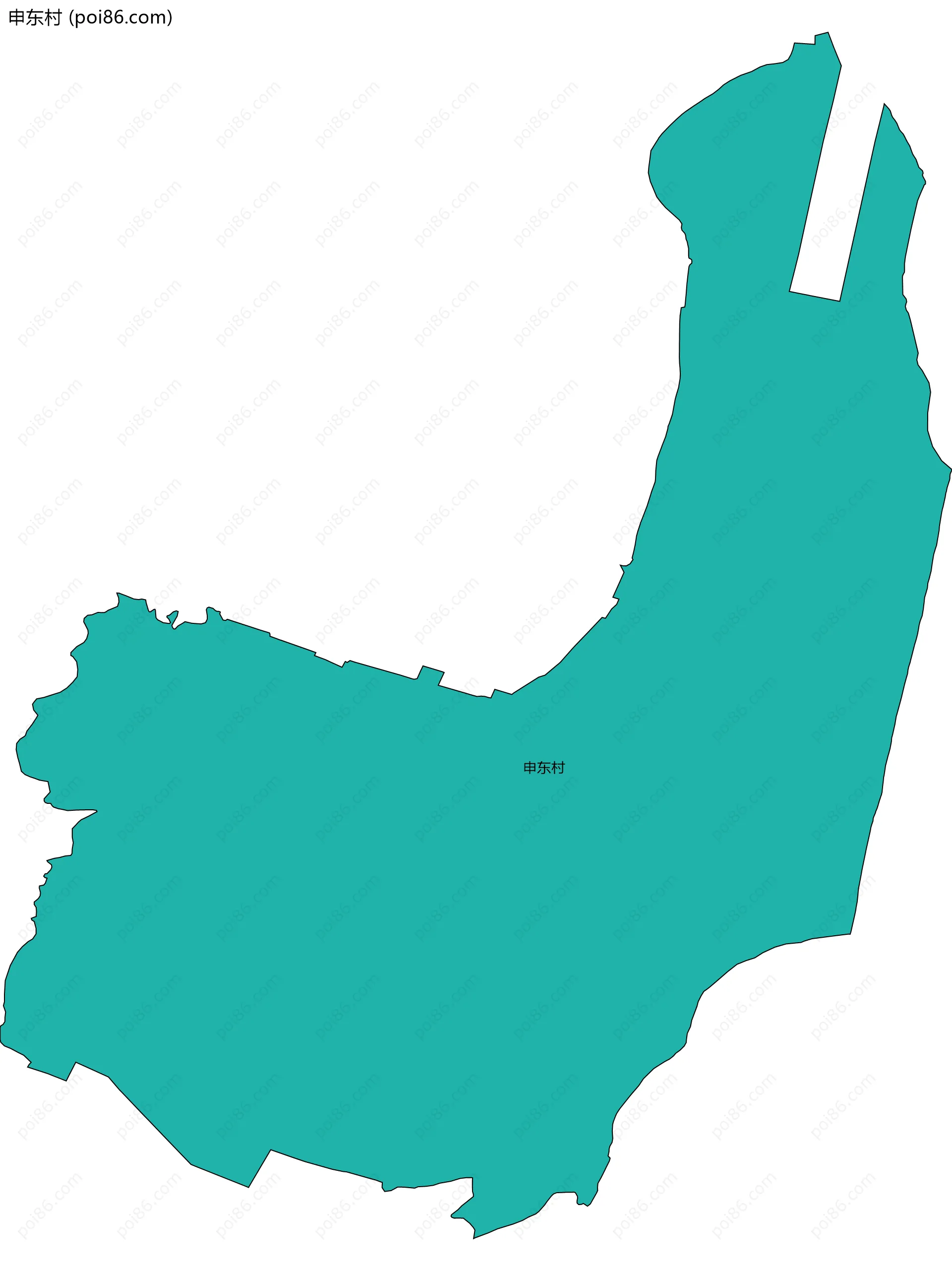 申东村边界地图