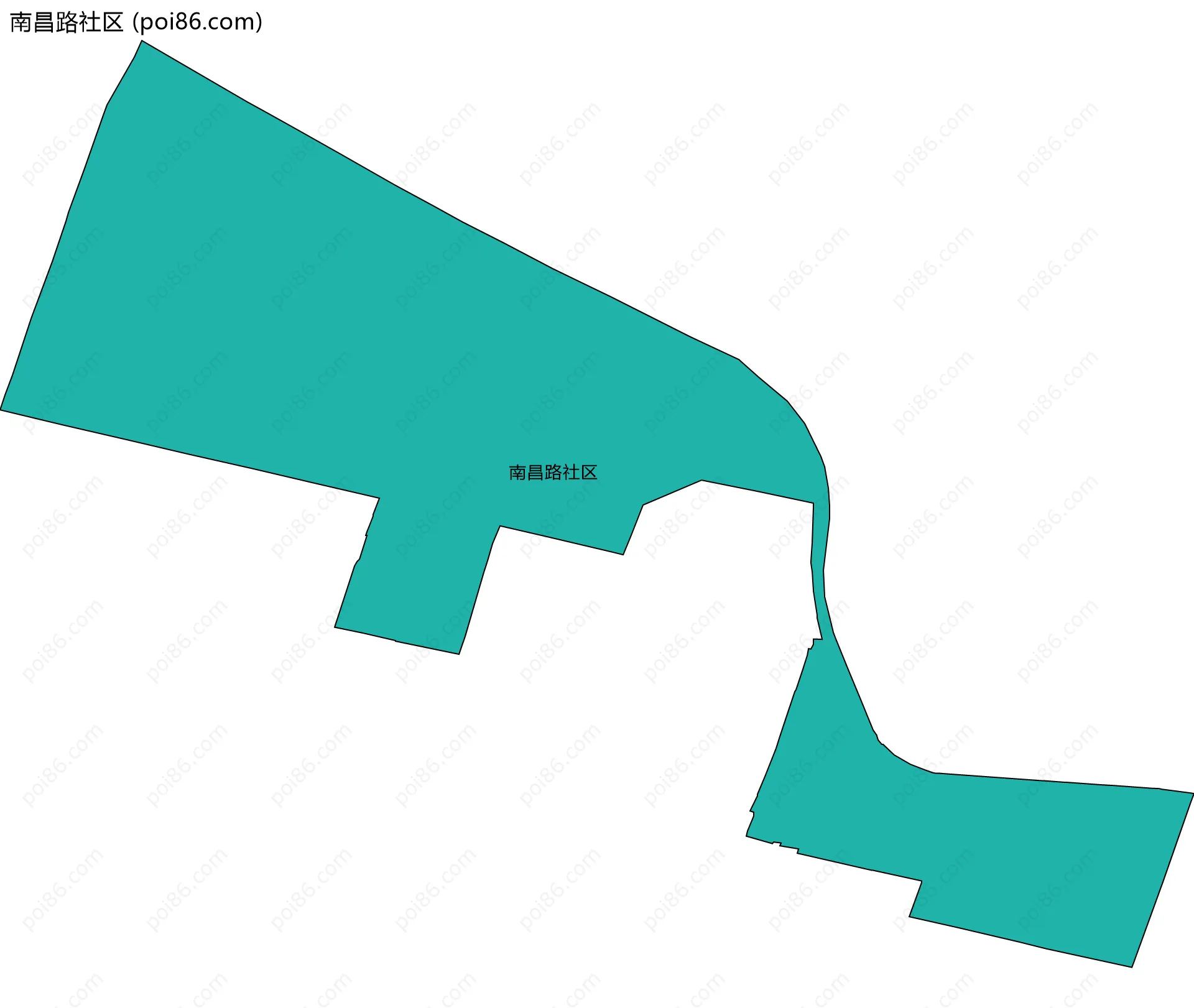 南昌路社区边界地图