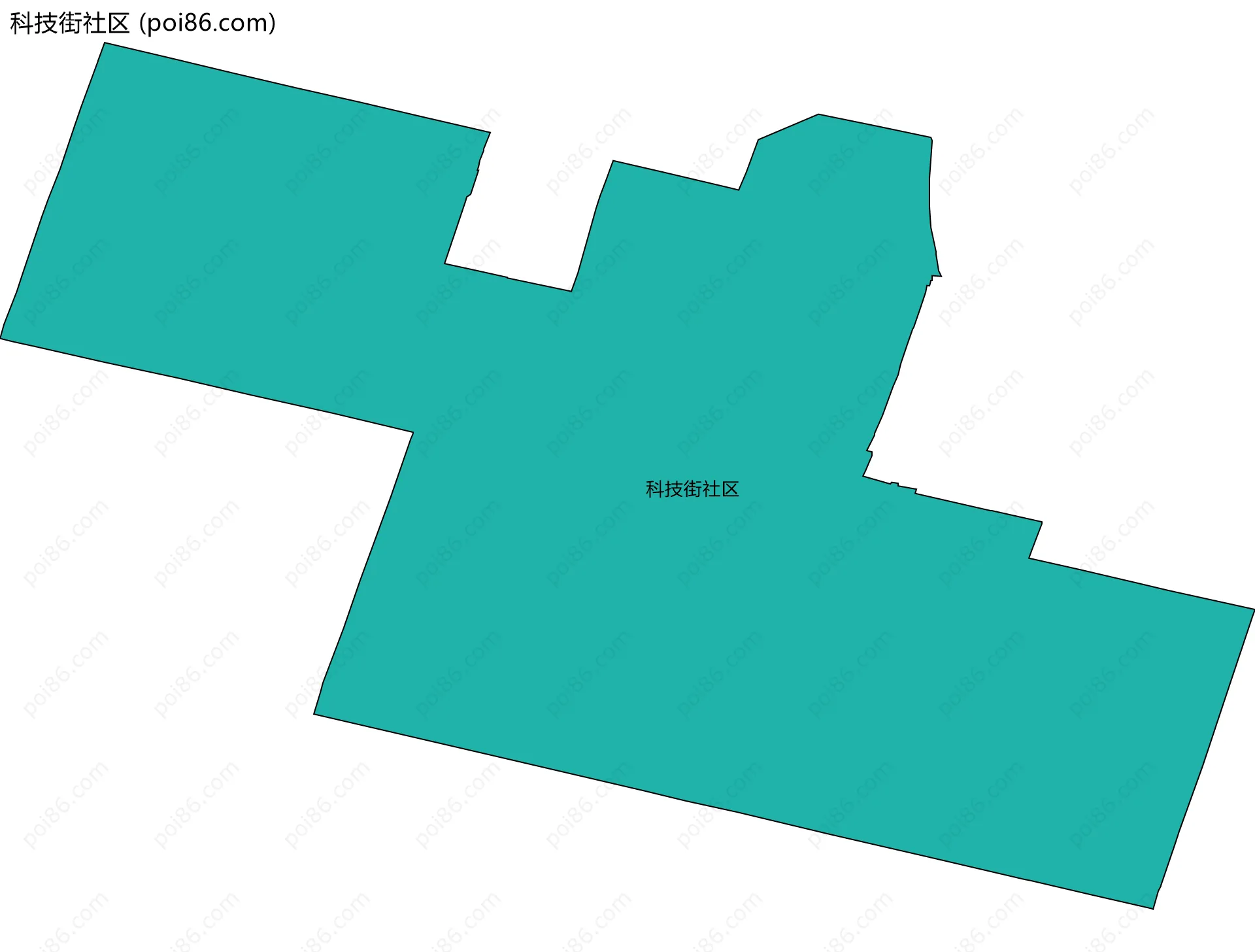 科技街社区边界地图