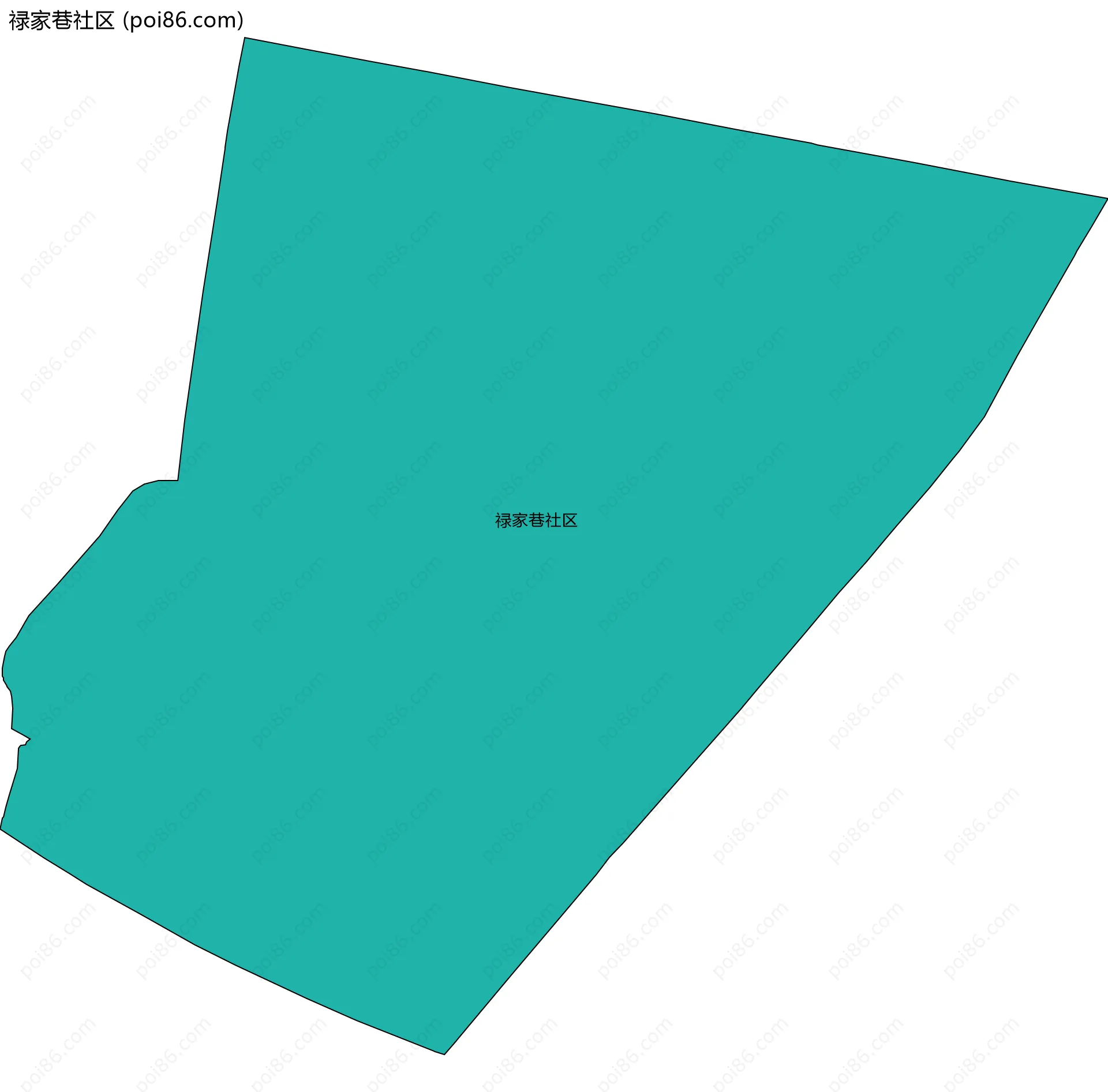 禄家巷社区边界地图