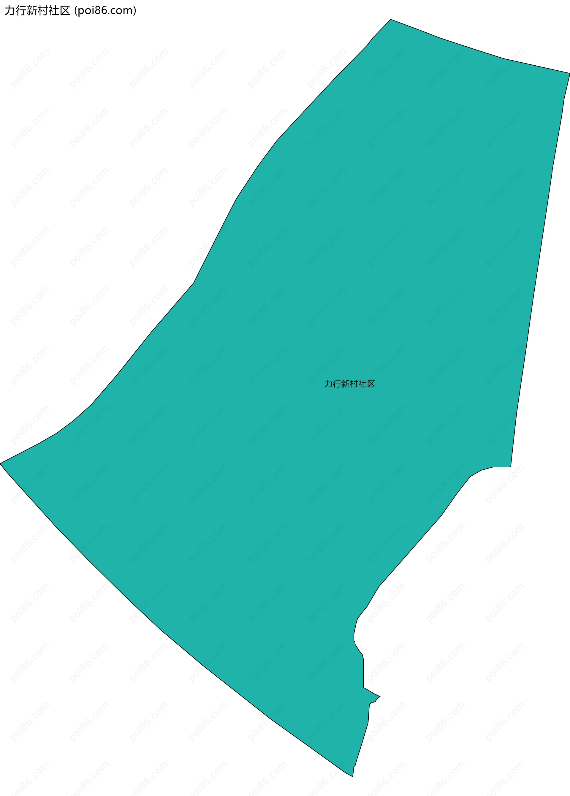 力行新村社区边界地图