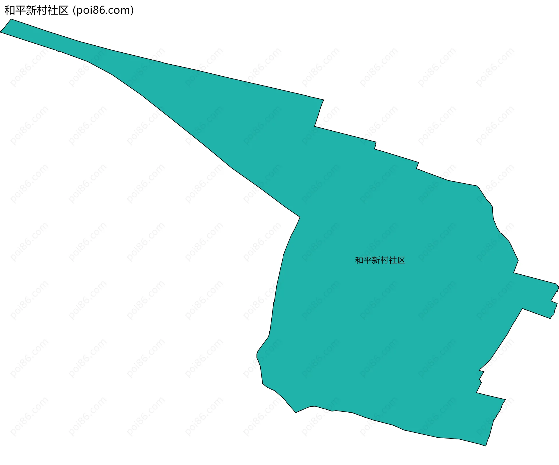 和平新村社区边界地图