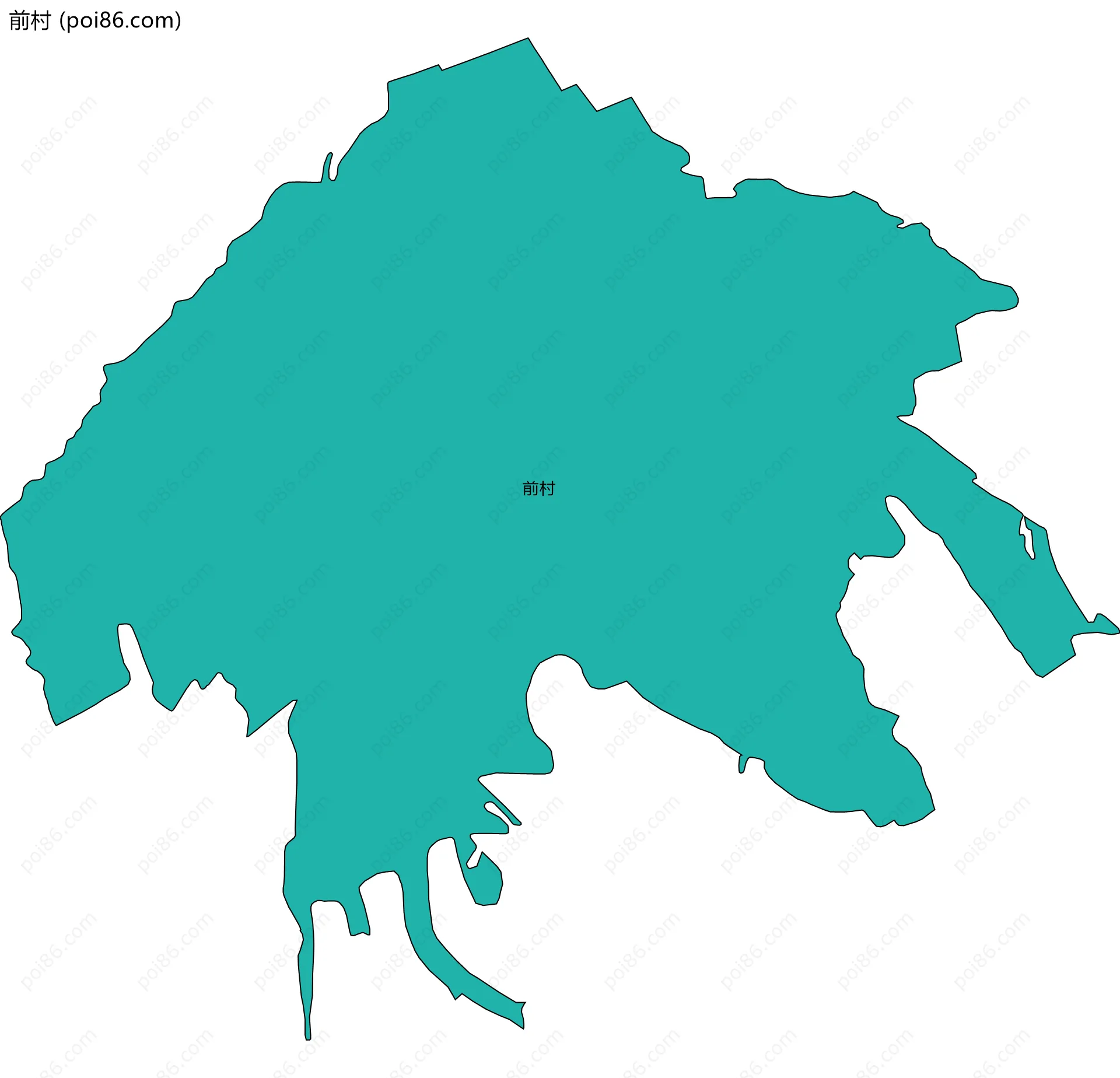 前村边界地图