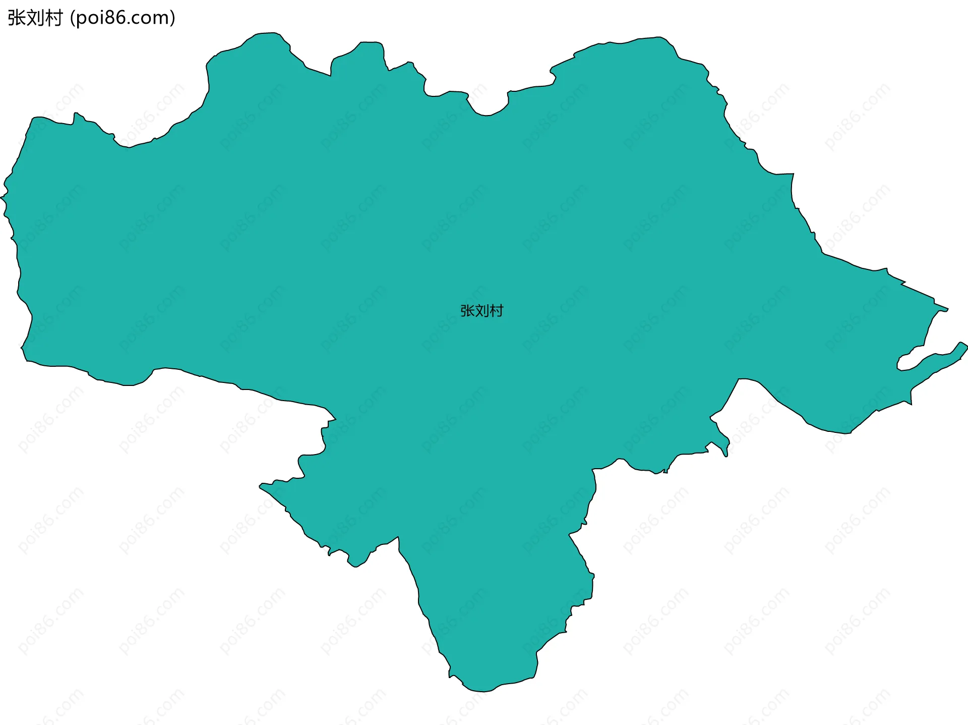 张刘村边界地图