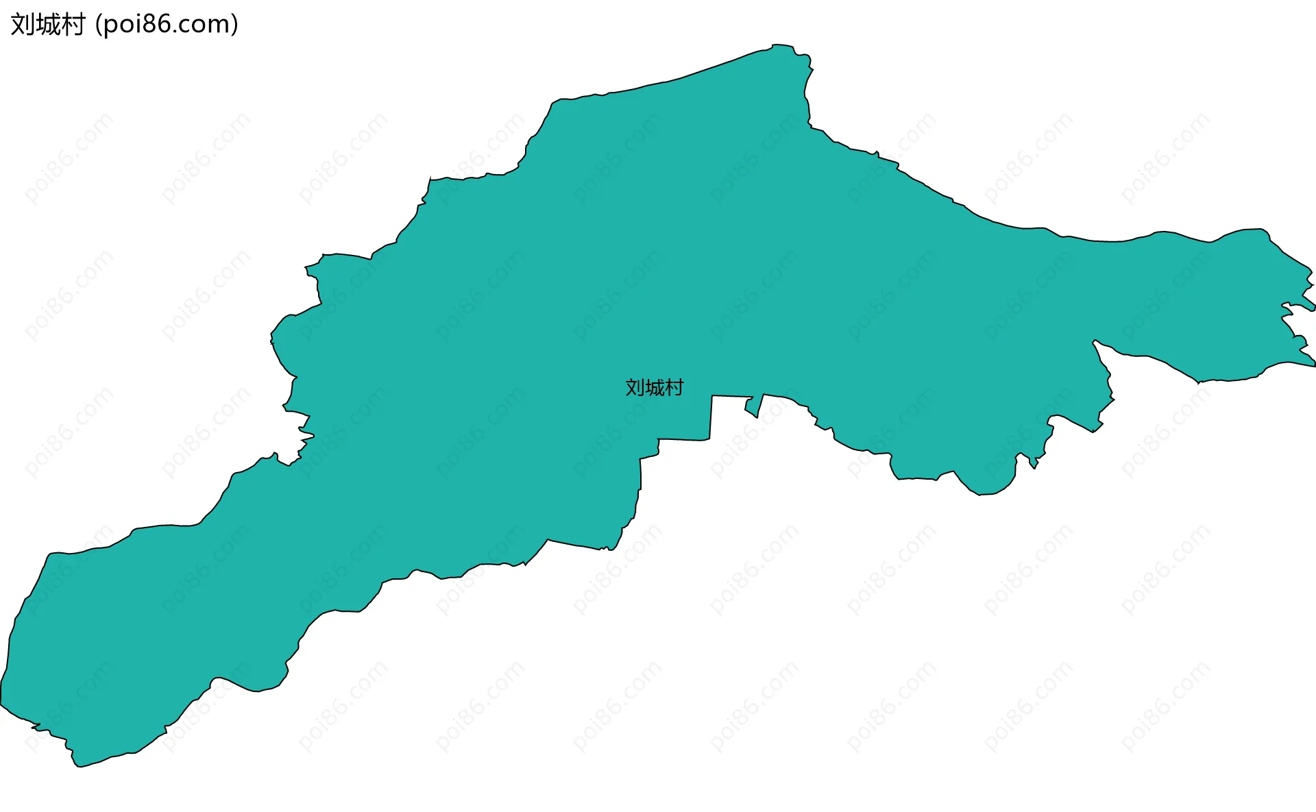 刘城村边界地图