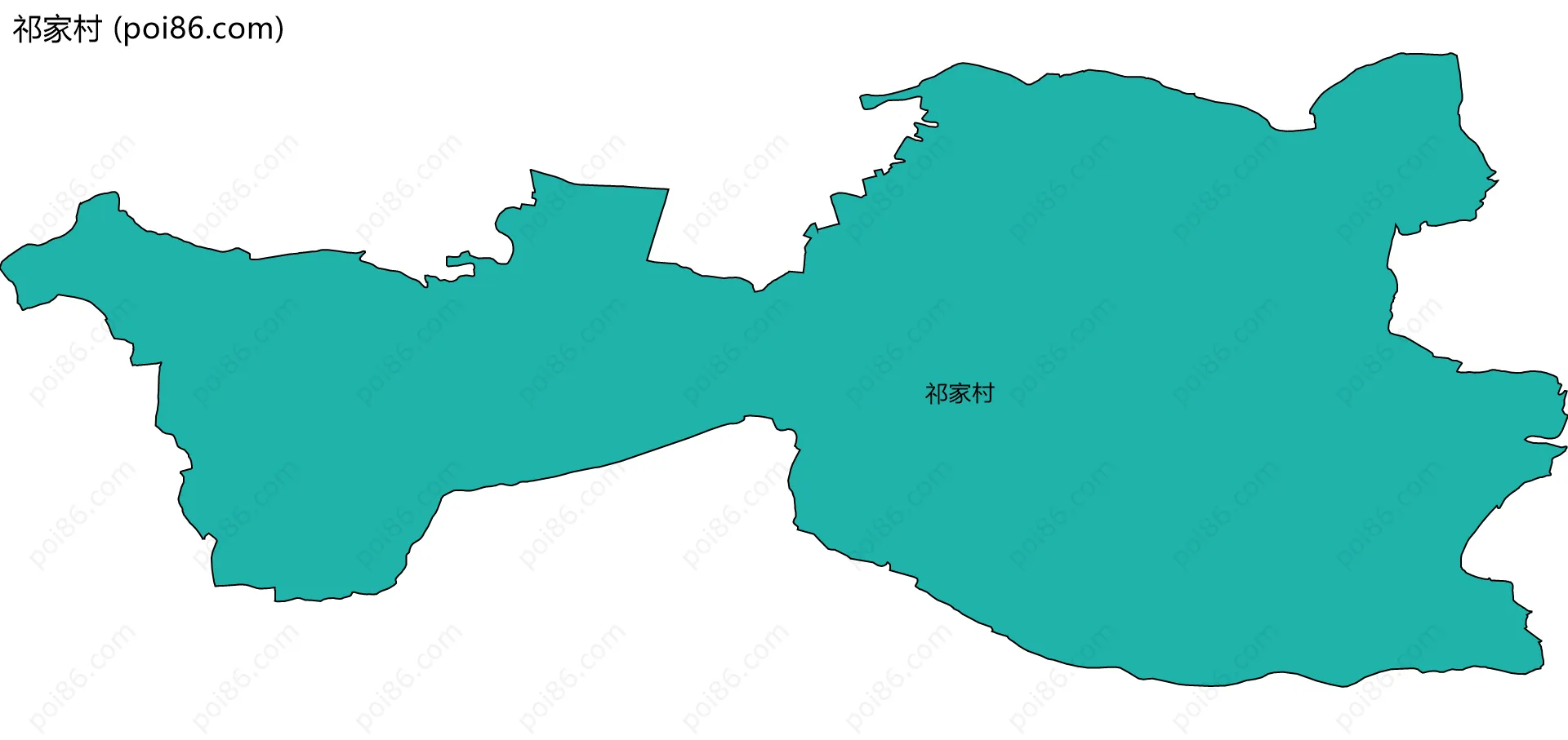 祁家村边界地图