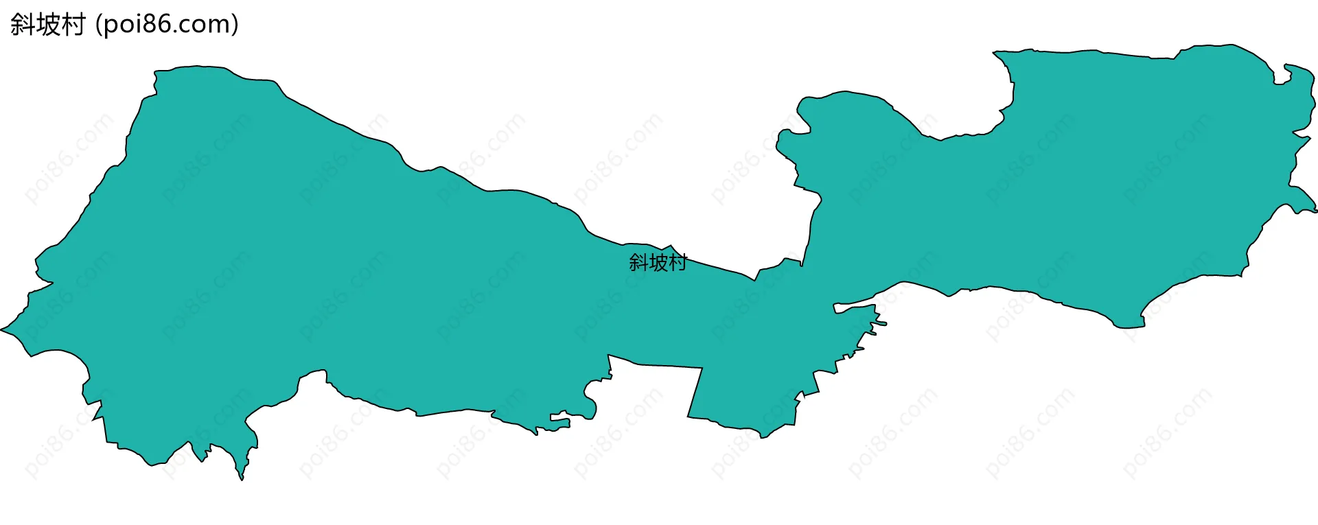 斜坡村边界地图