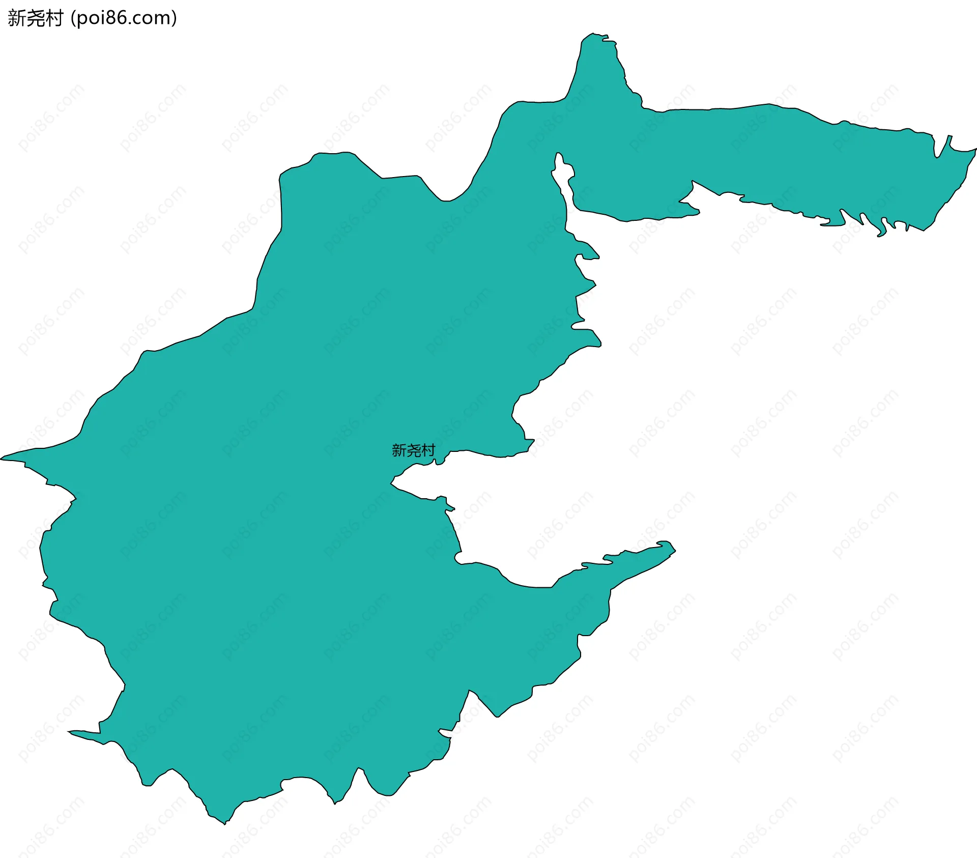 新尧村边界地图