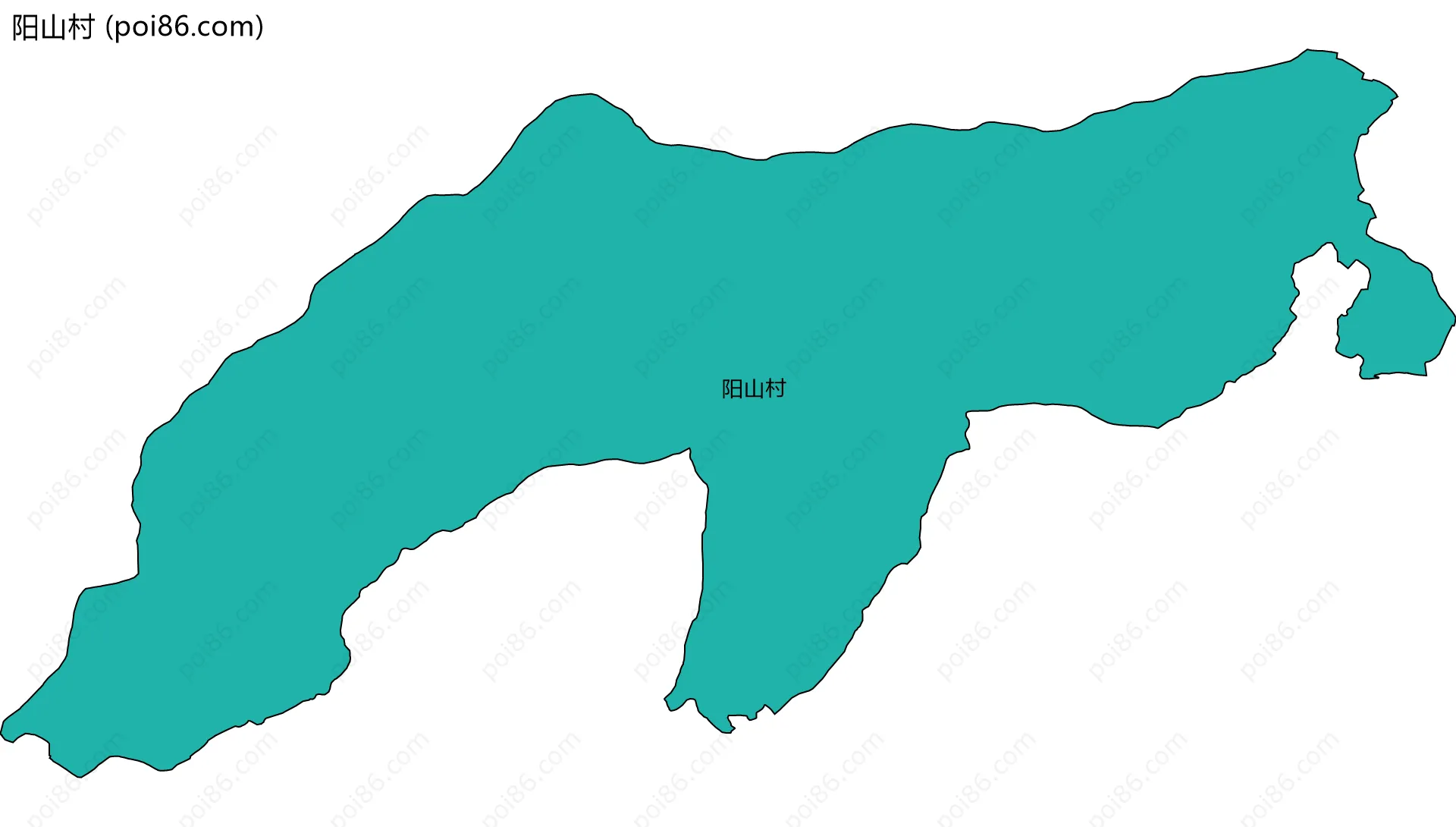 阳山村边界地图