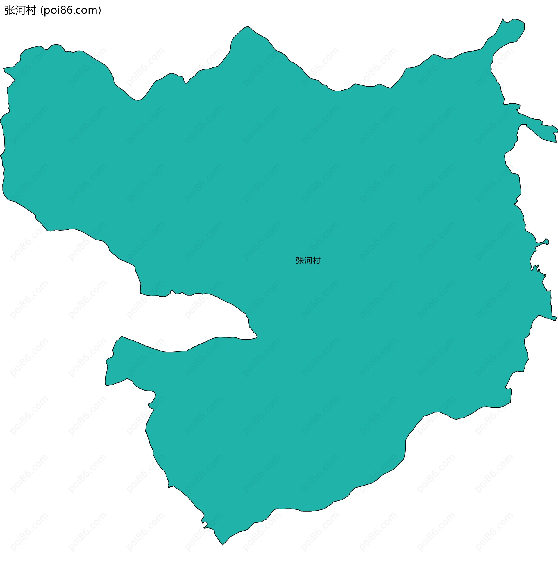 张河村边界地图