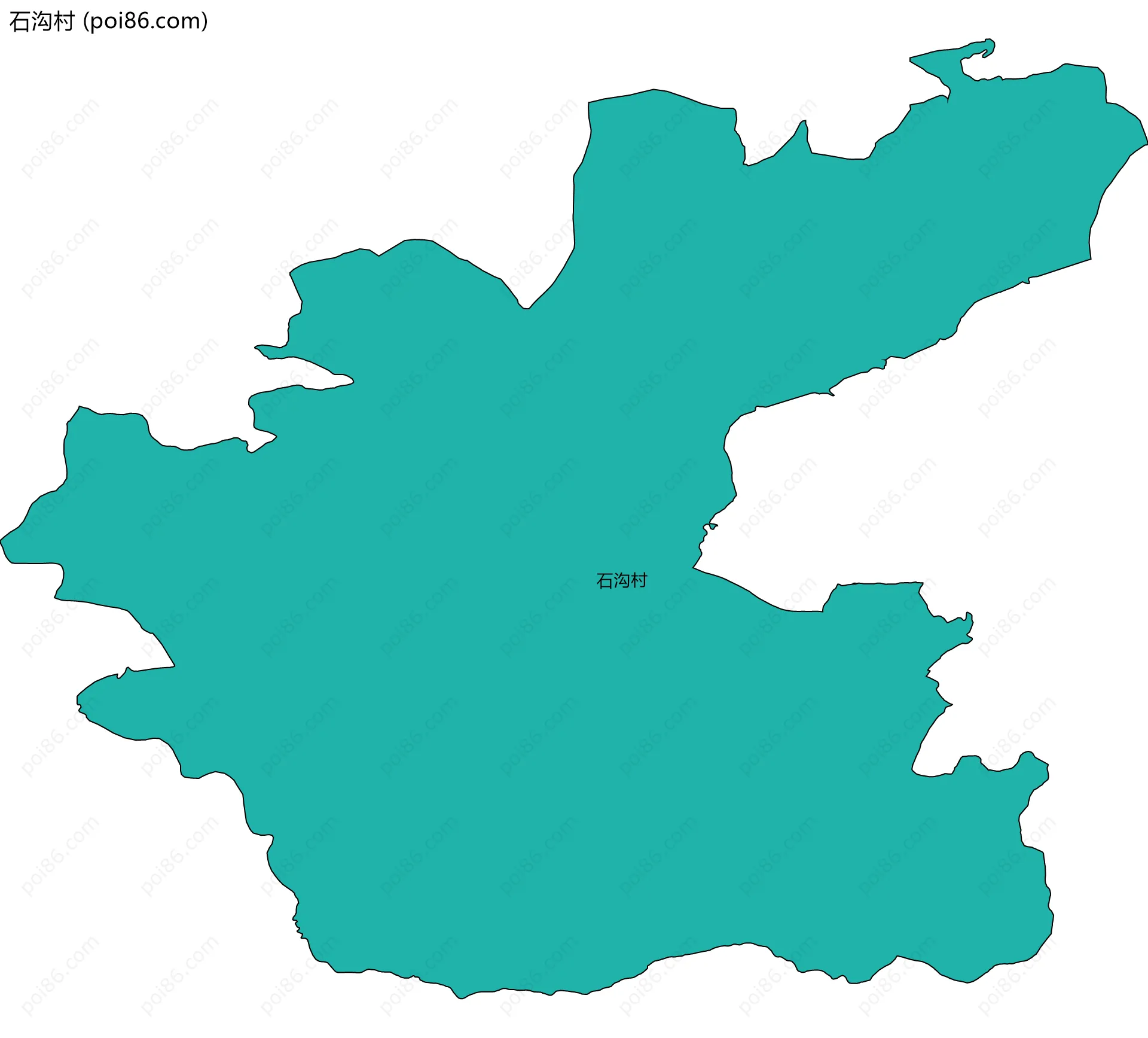 石沟村边界地图