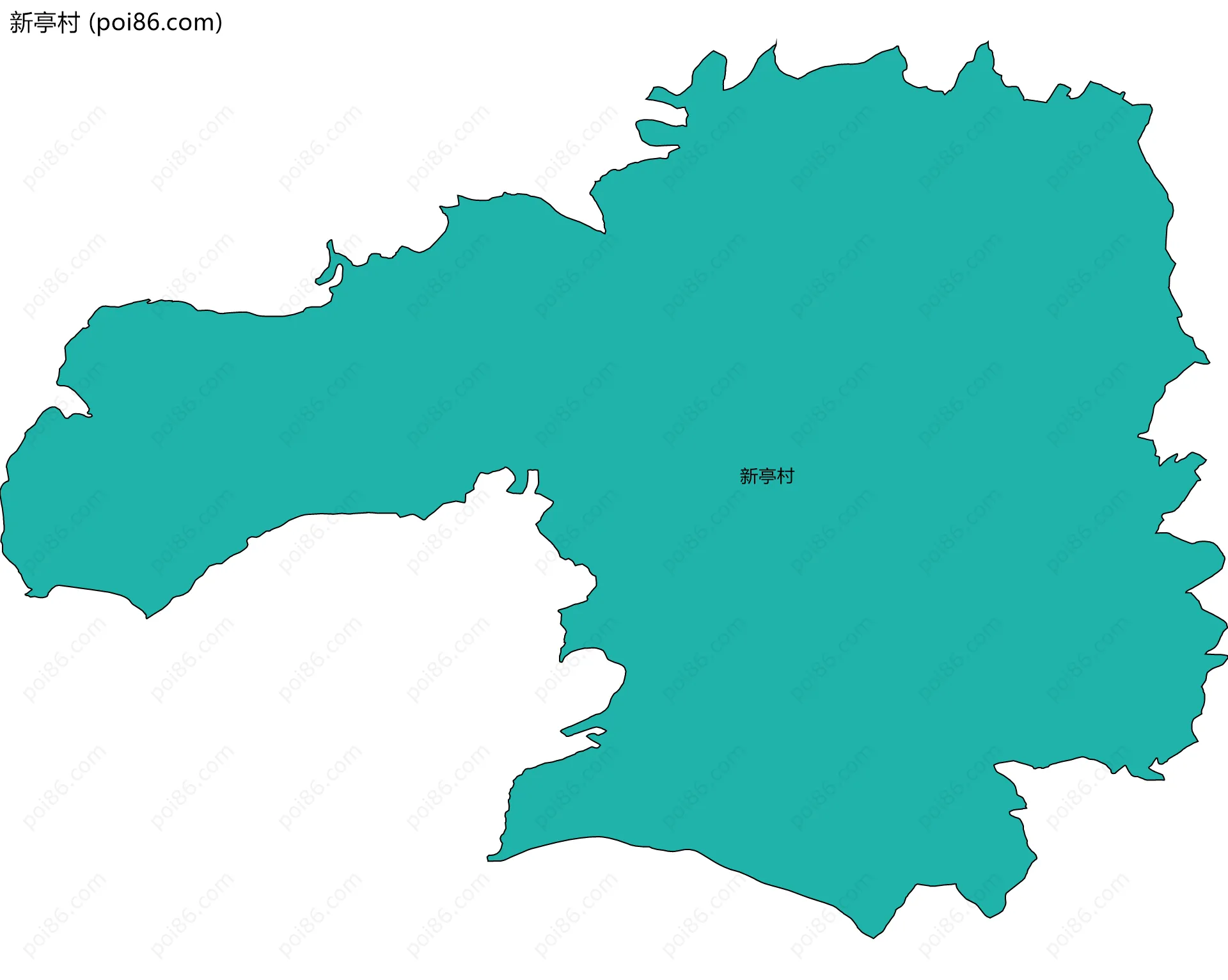 新亭村边界地图