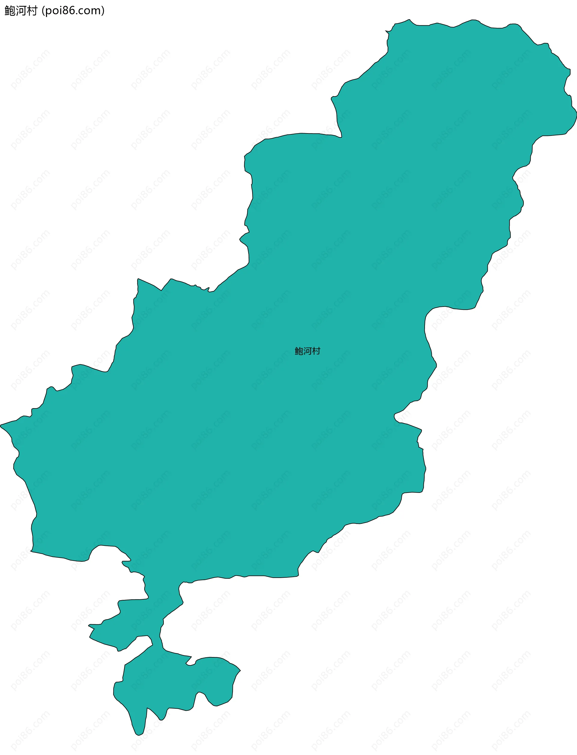 鲍河村边界地图