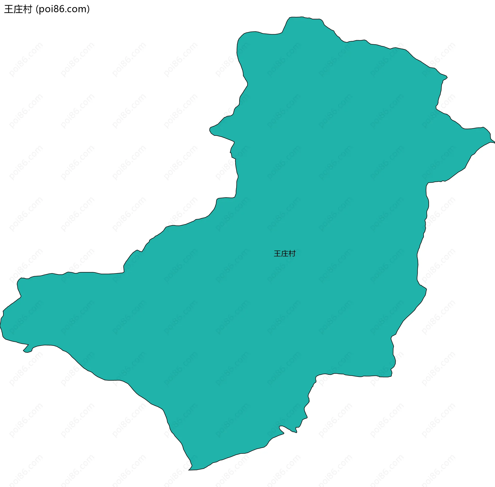 王庄村边界地图