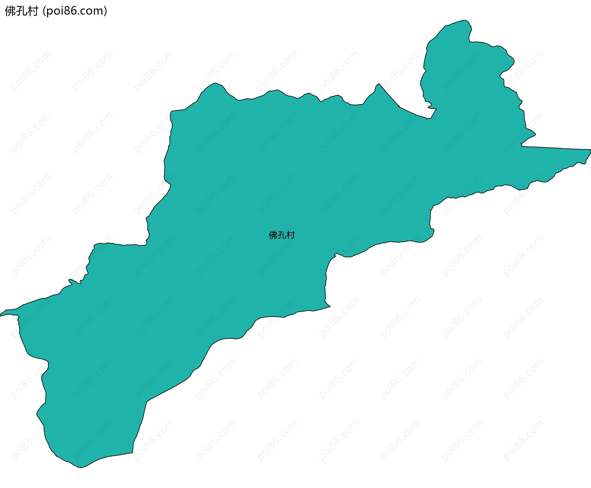 佛孔村边界地图