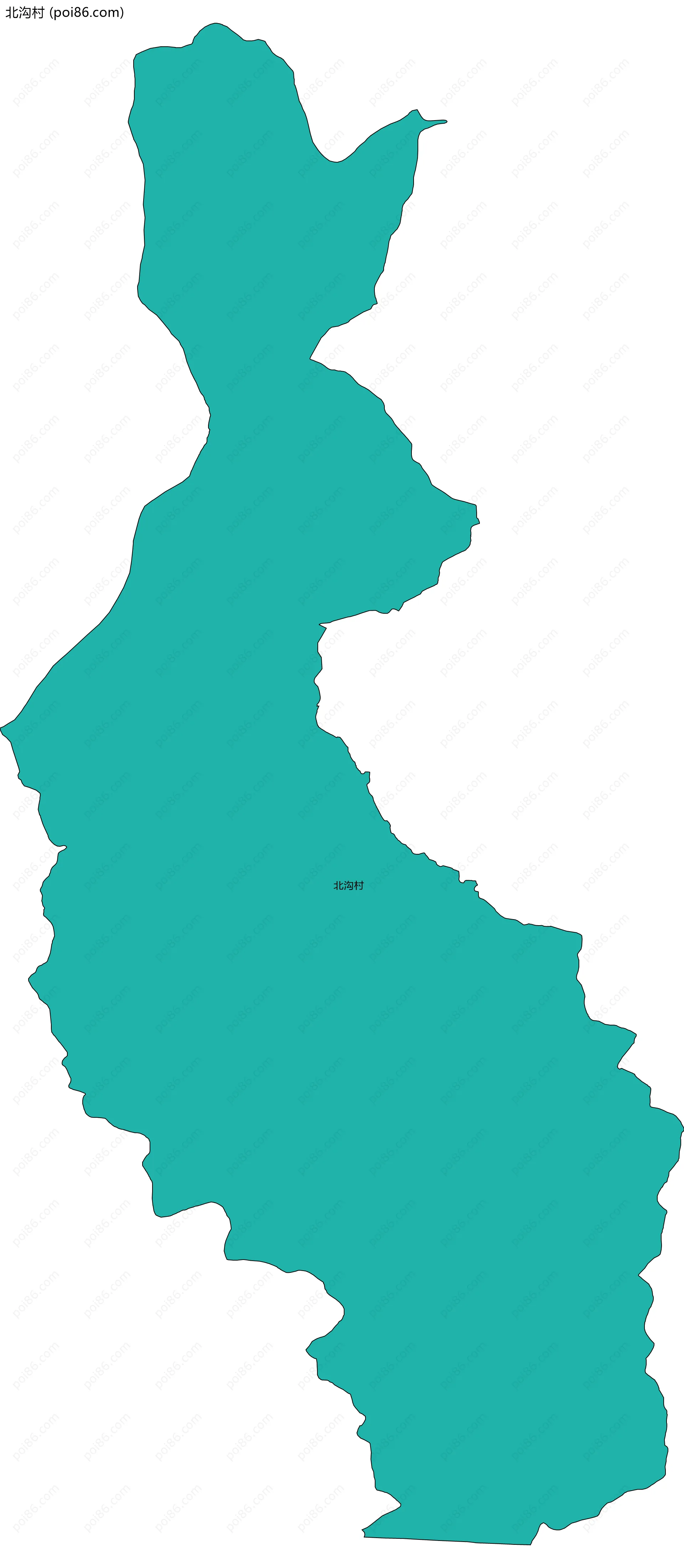 北沟村边界地图