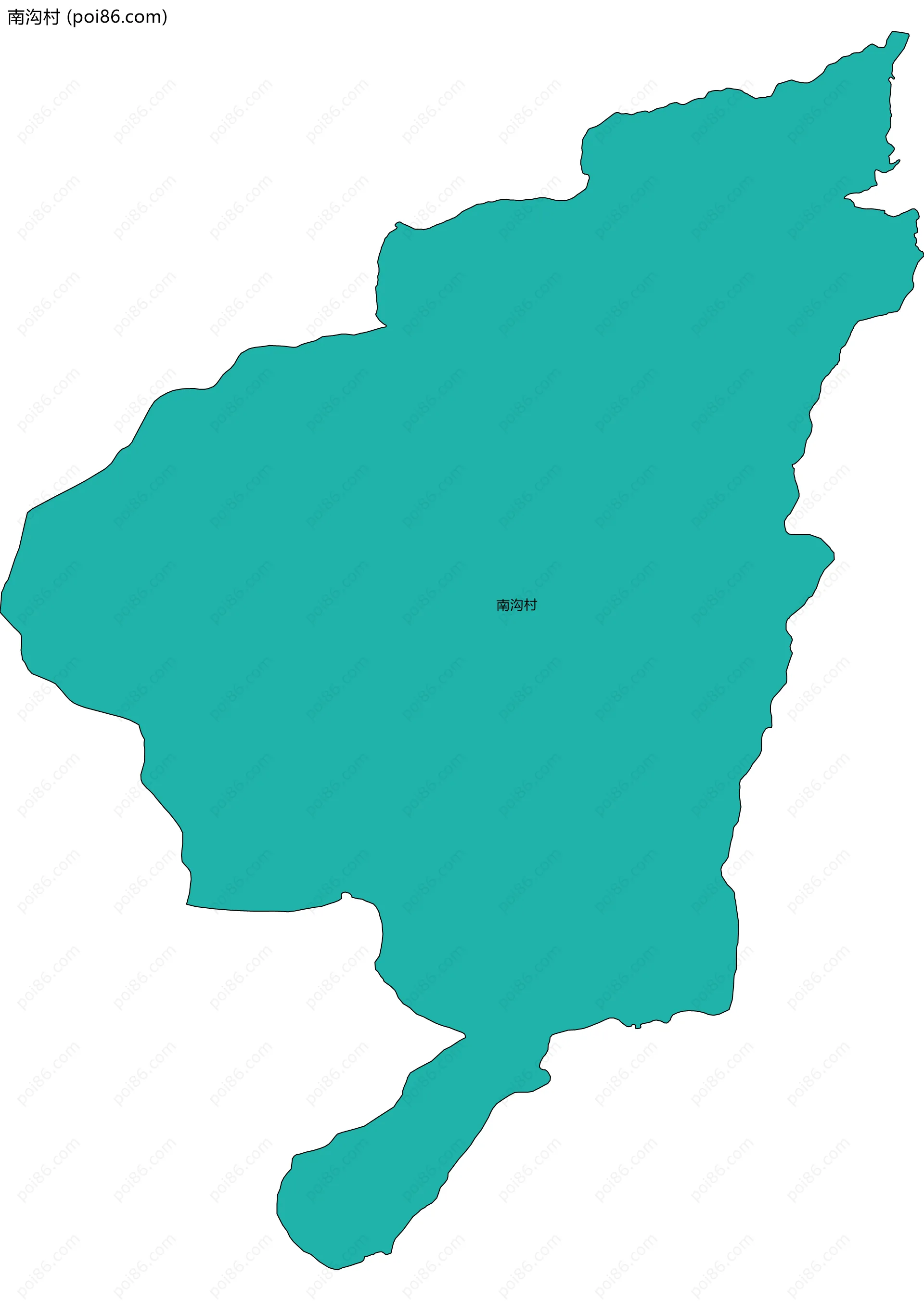 南沟村边界地图