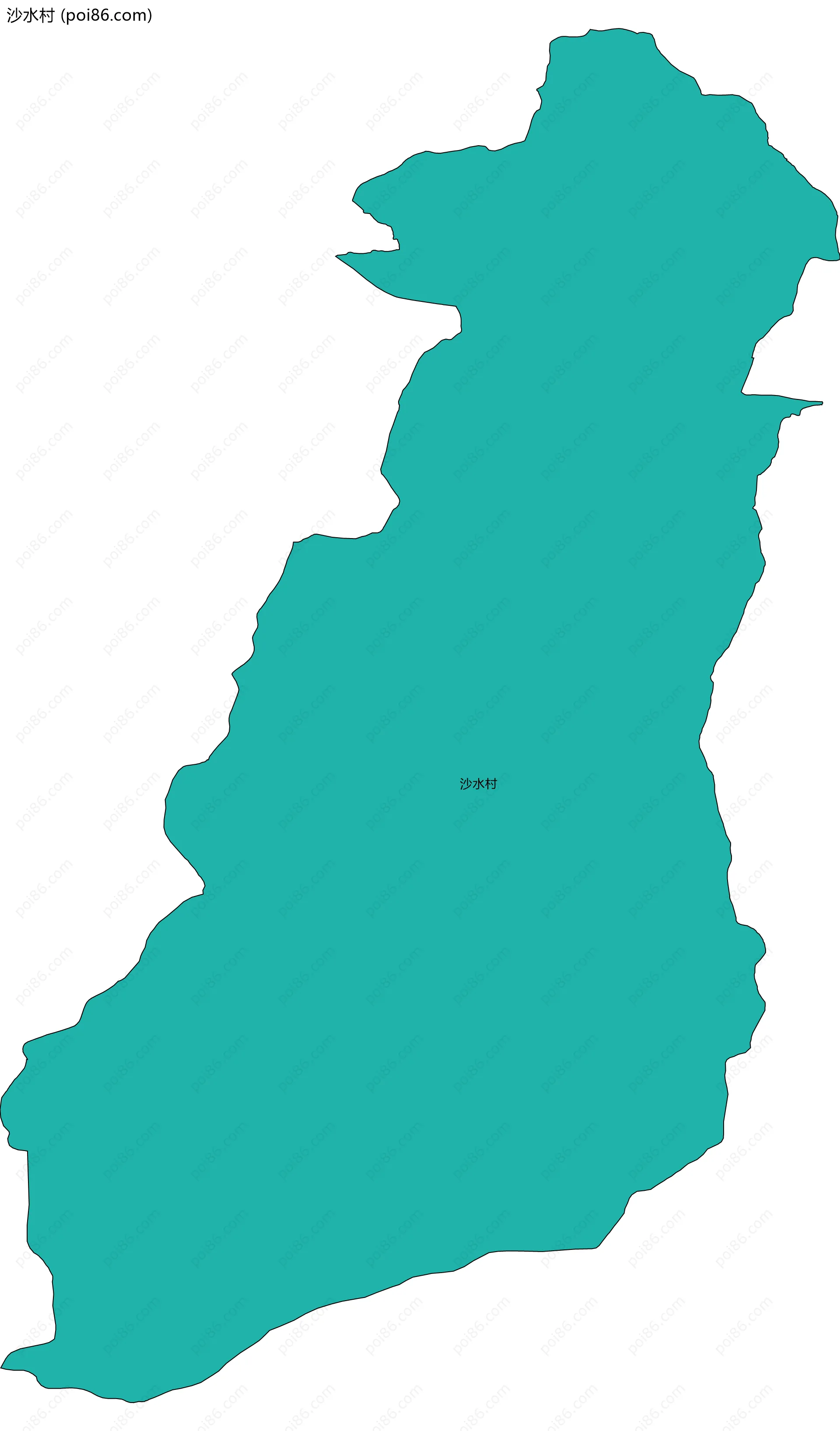 沙水村边界地图