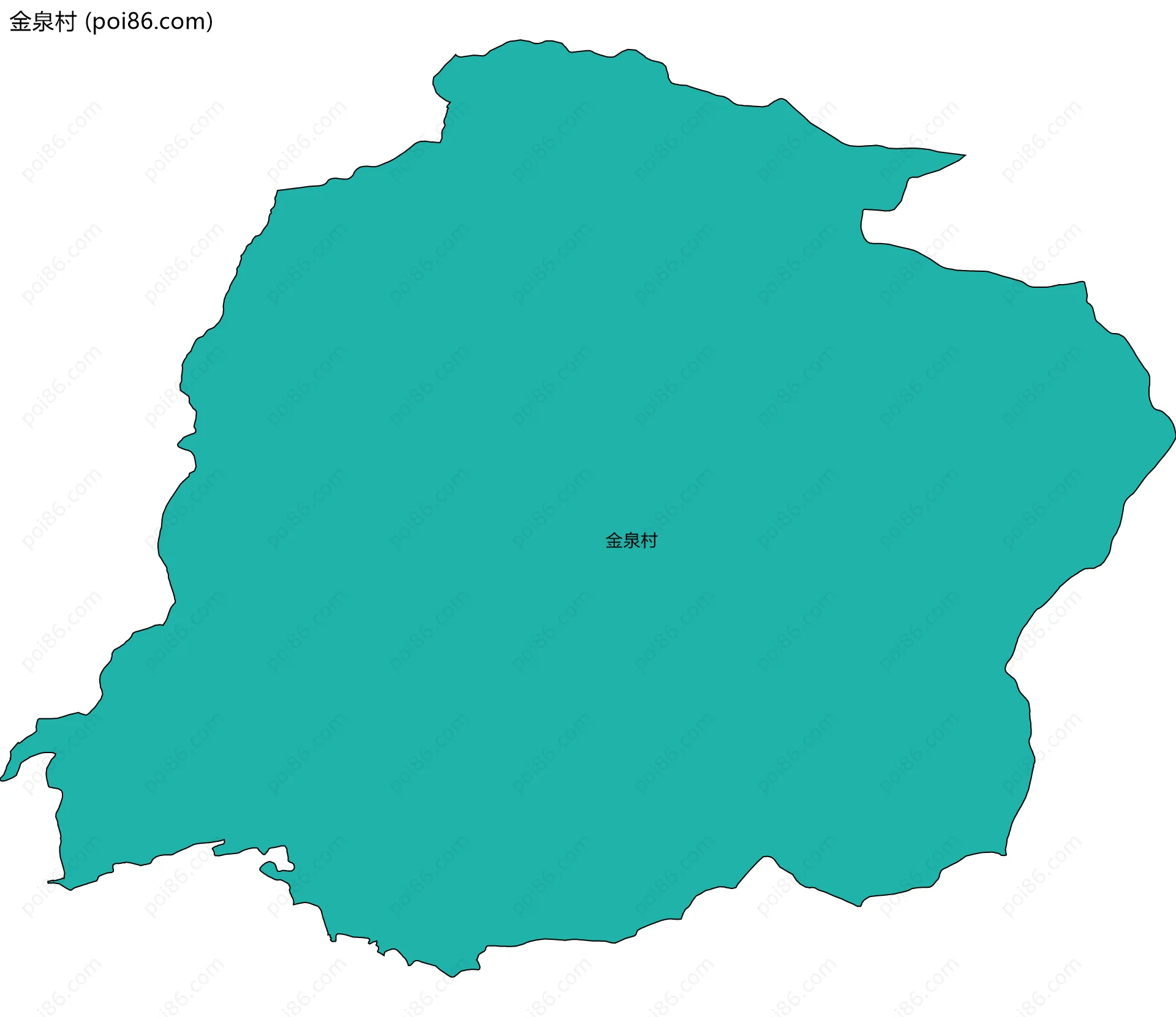 金泉村边界地图