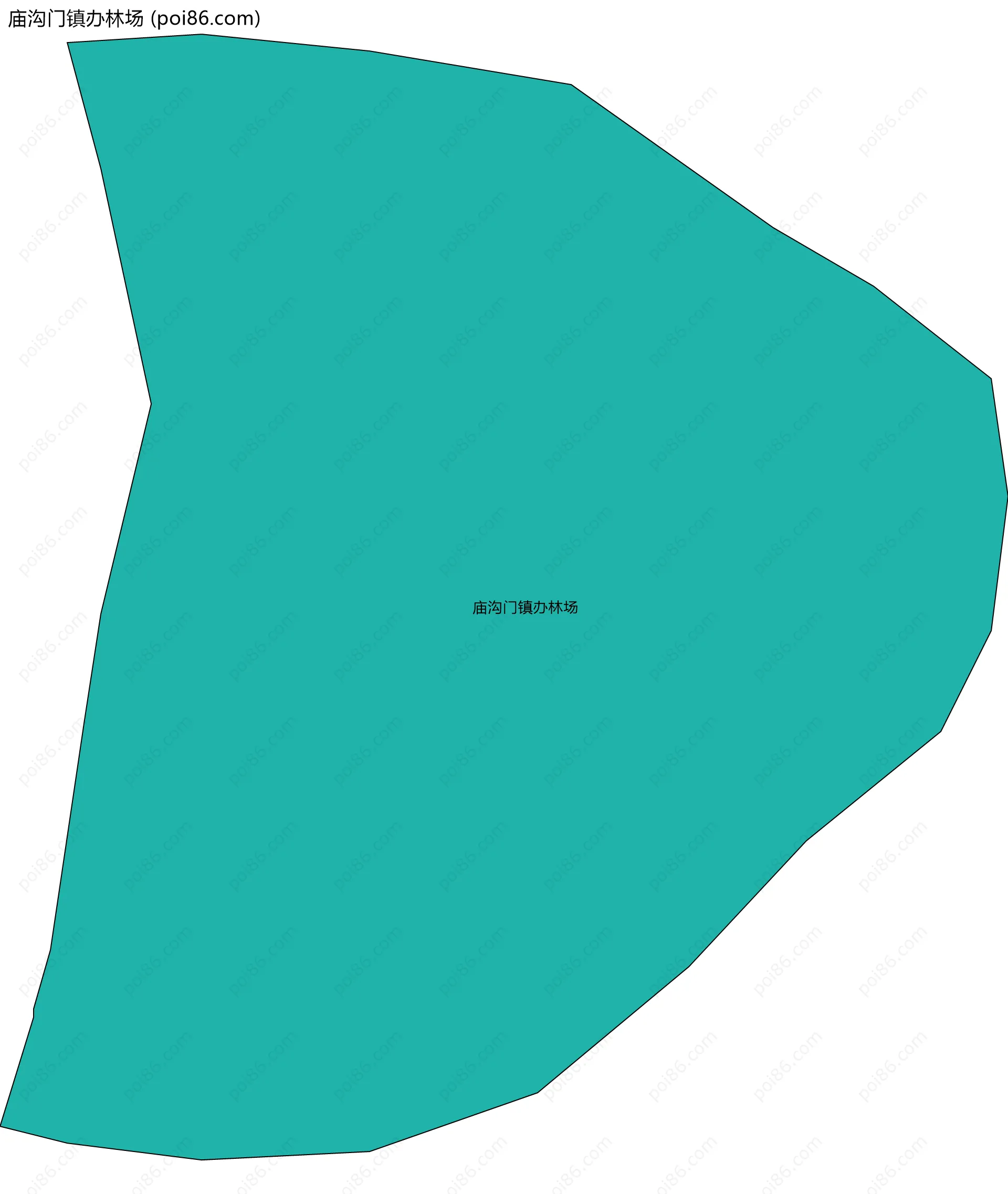庙沟门镇办林场边界地图