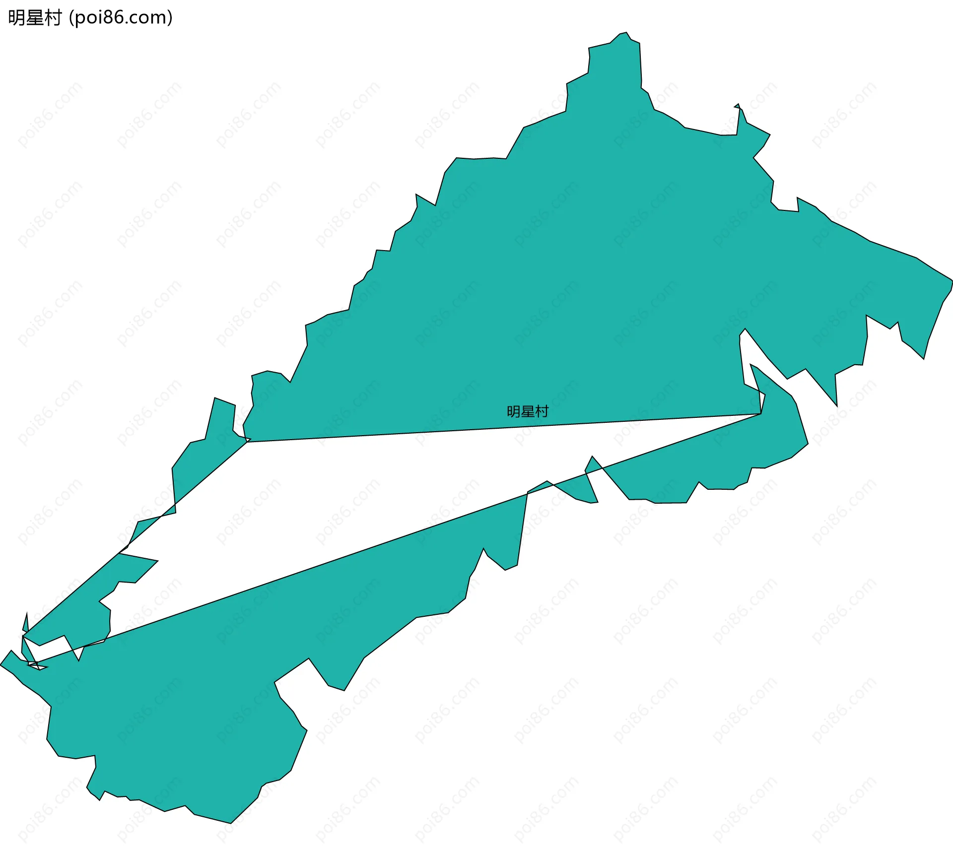 明星村边界地图