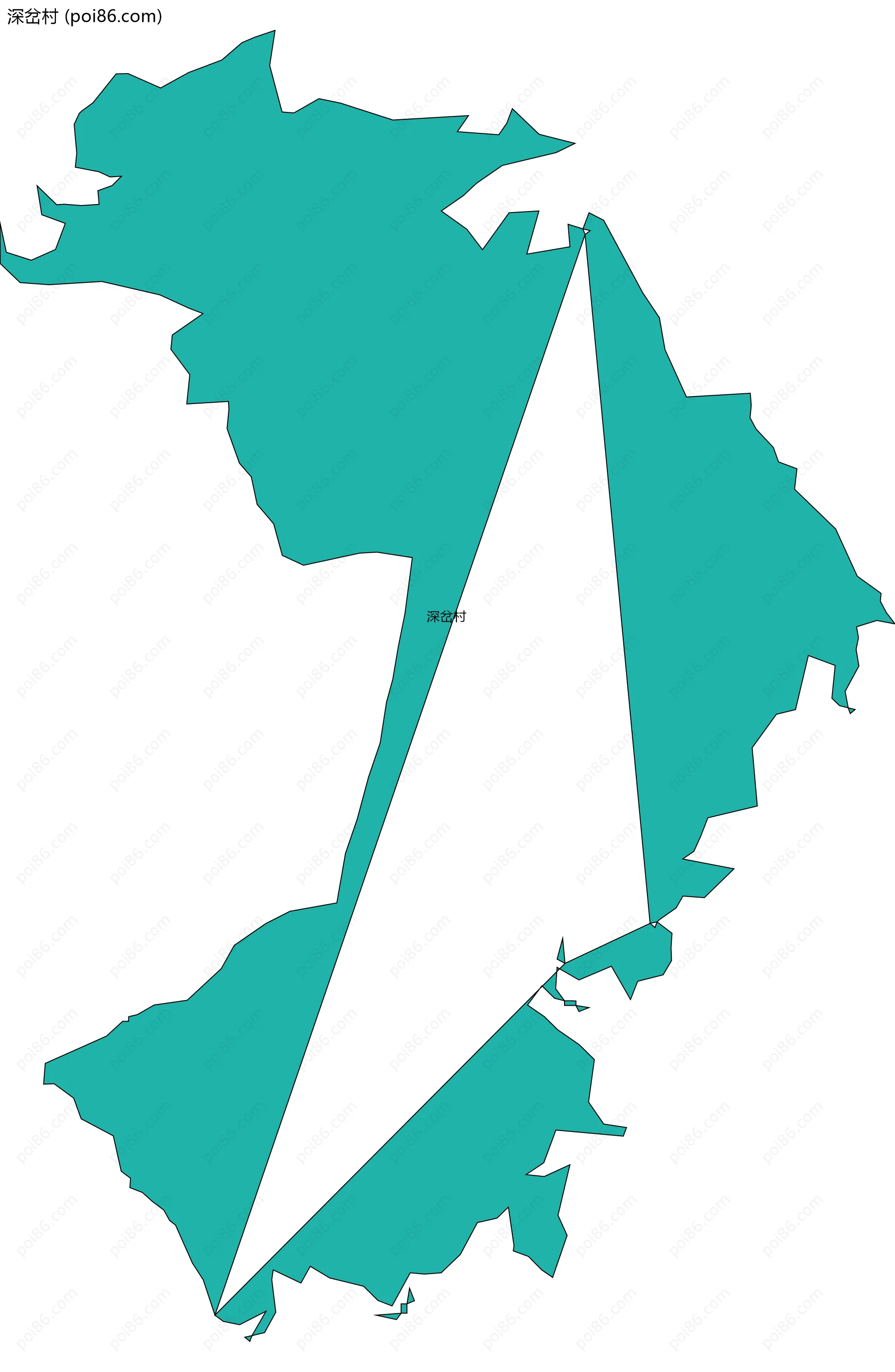 深岔村边界地图