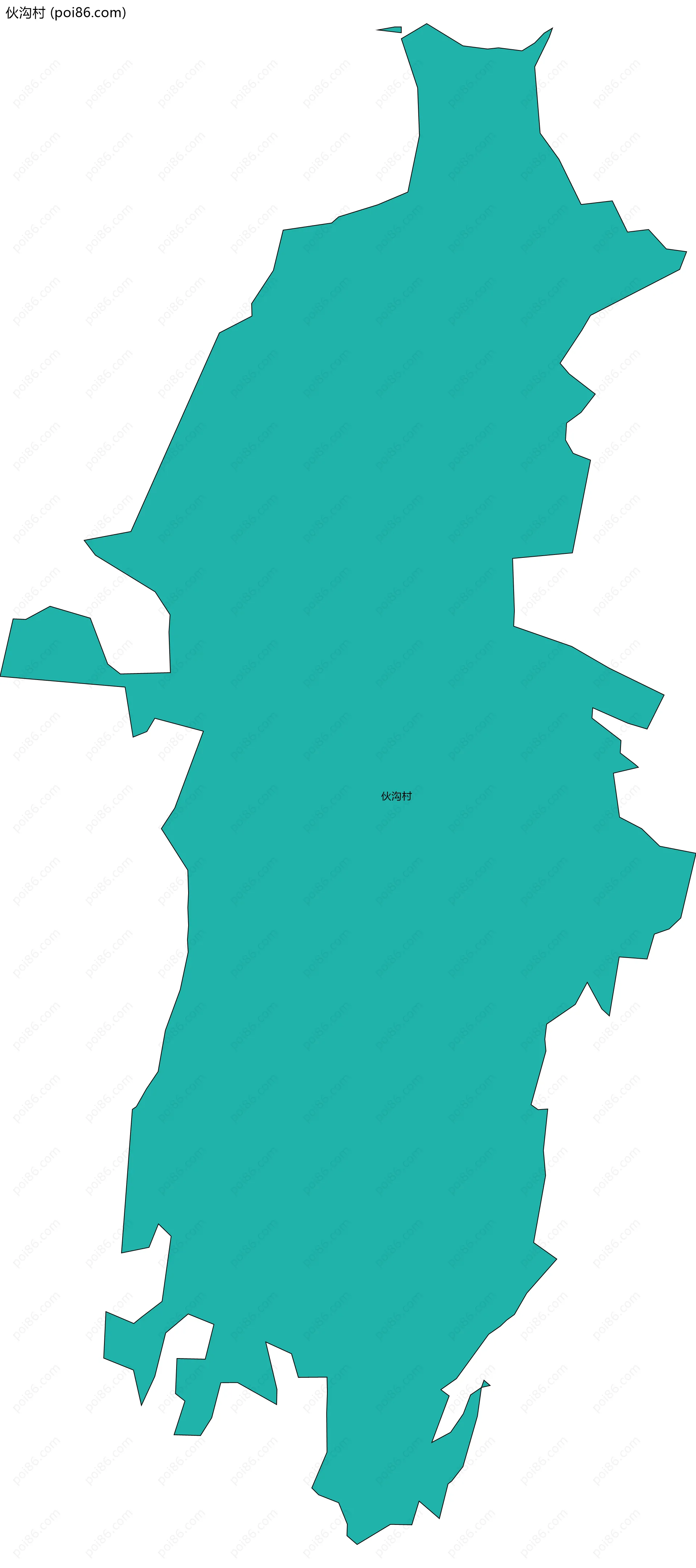 伙沟村边界地图