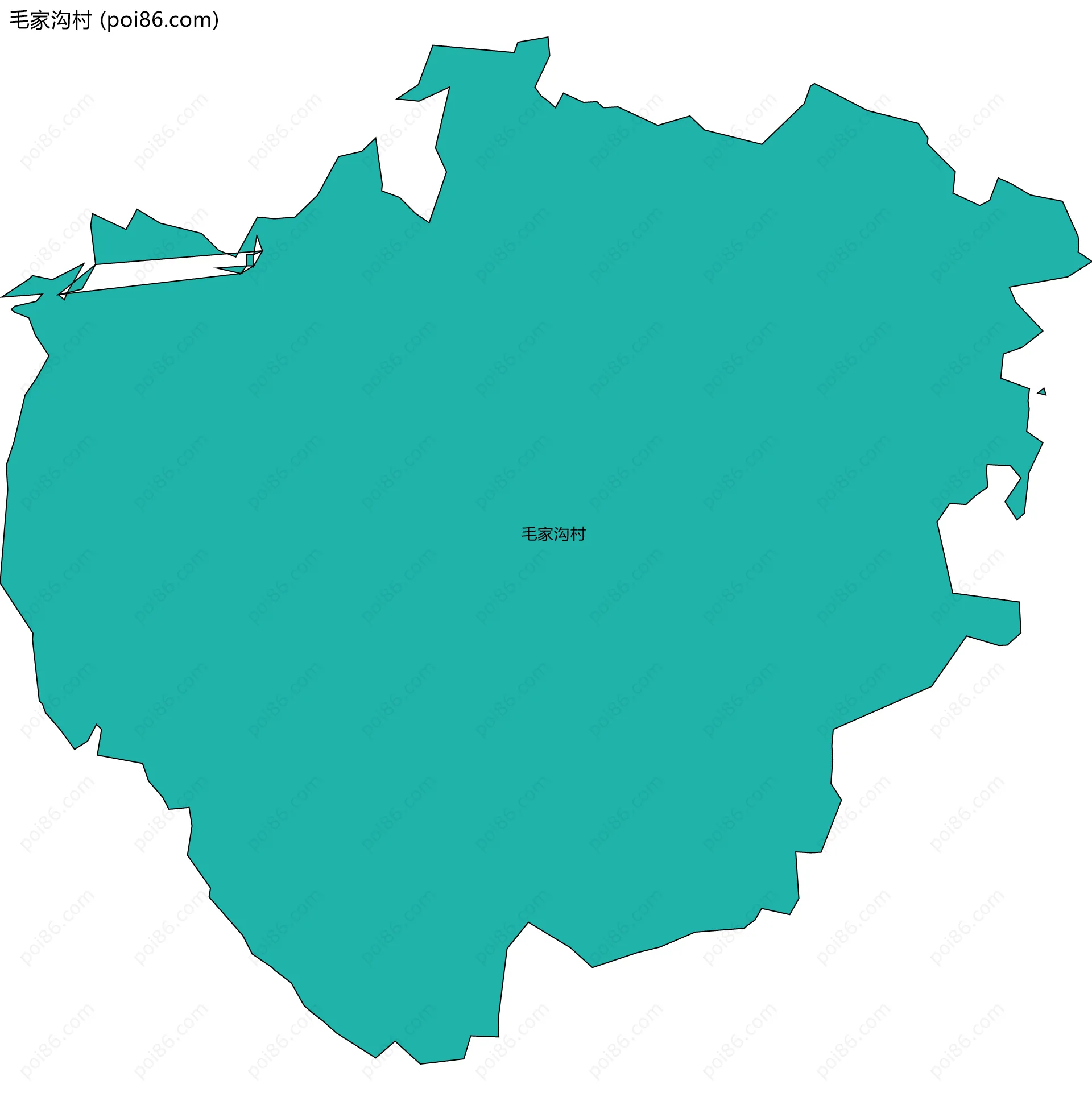 毛家沟村边界地图