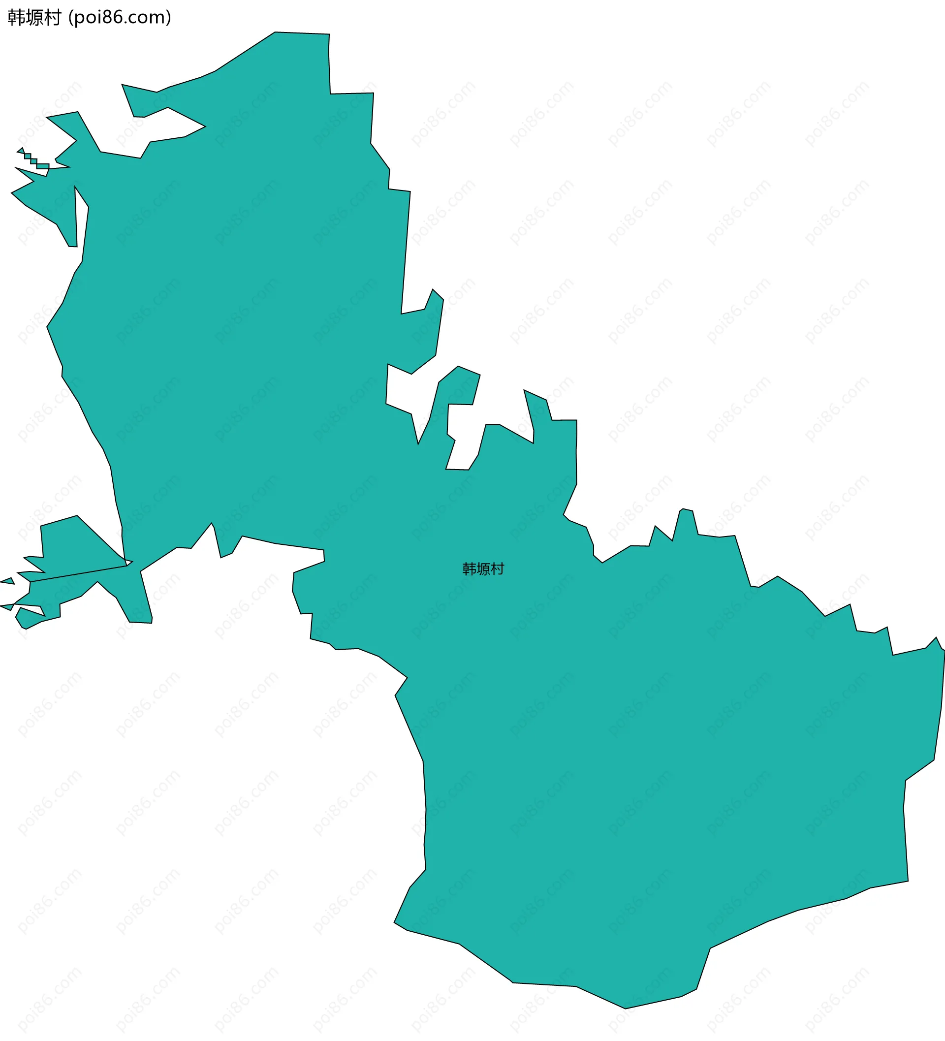 韩塬村边界地图