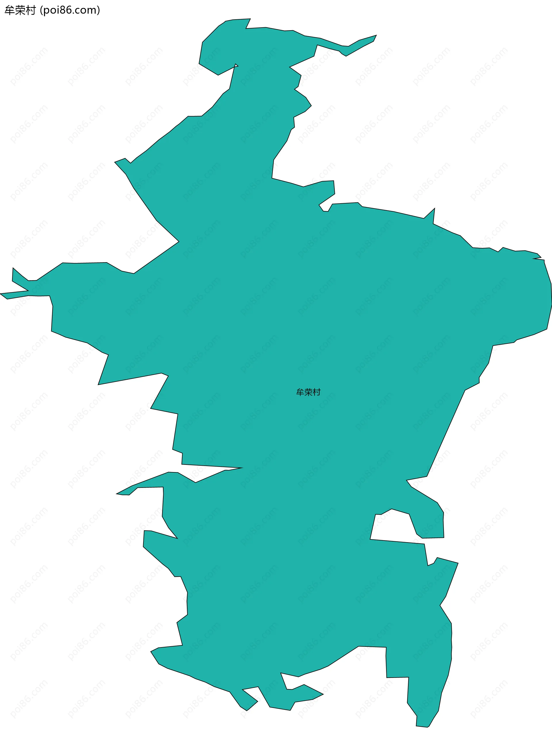 牟荣村边界地图