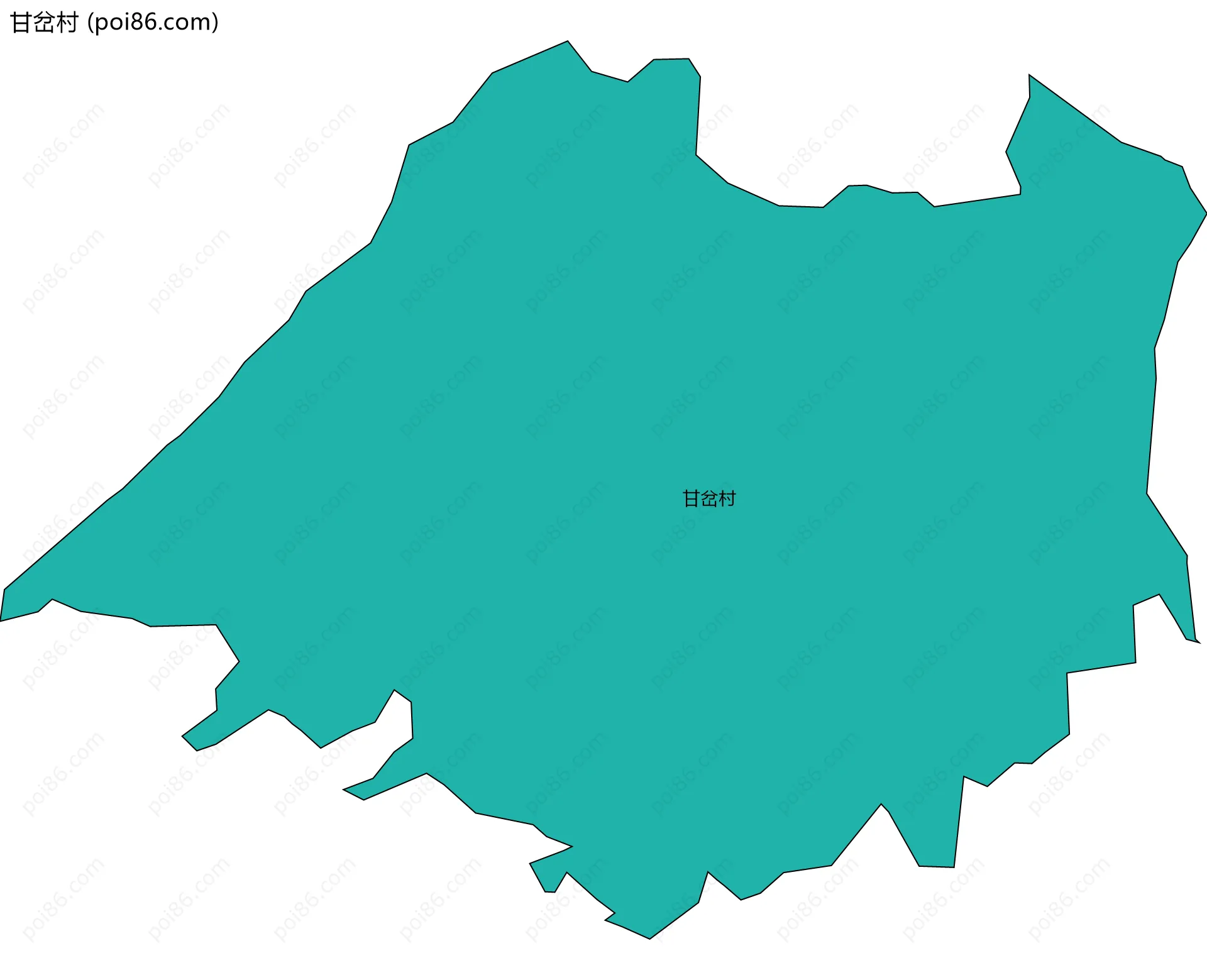 甘岔村边界地图